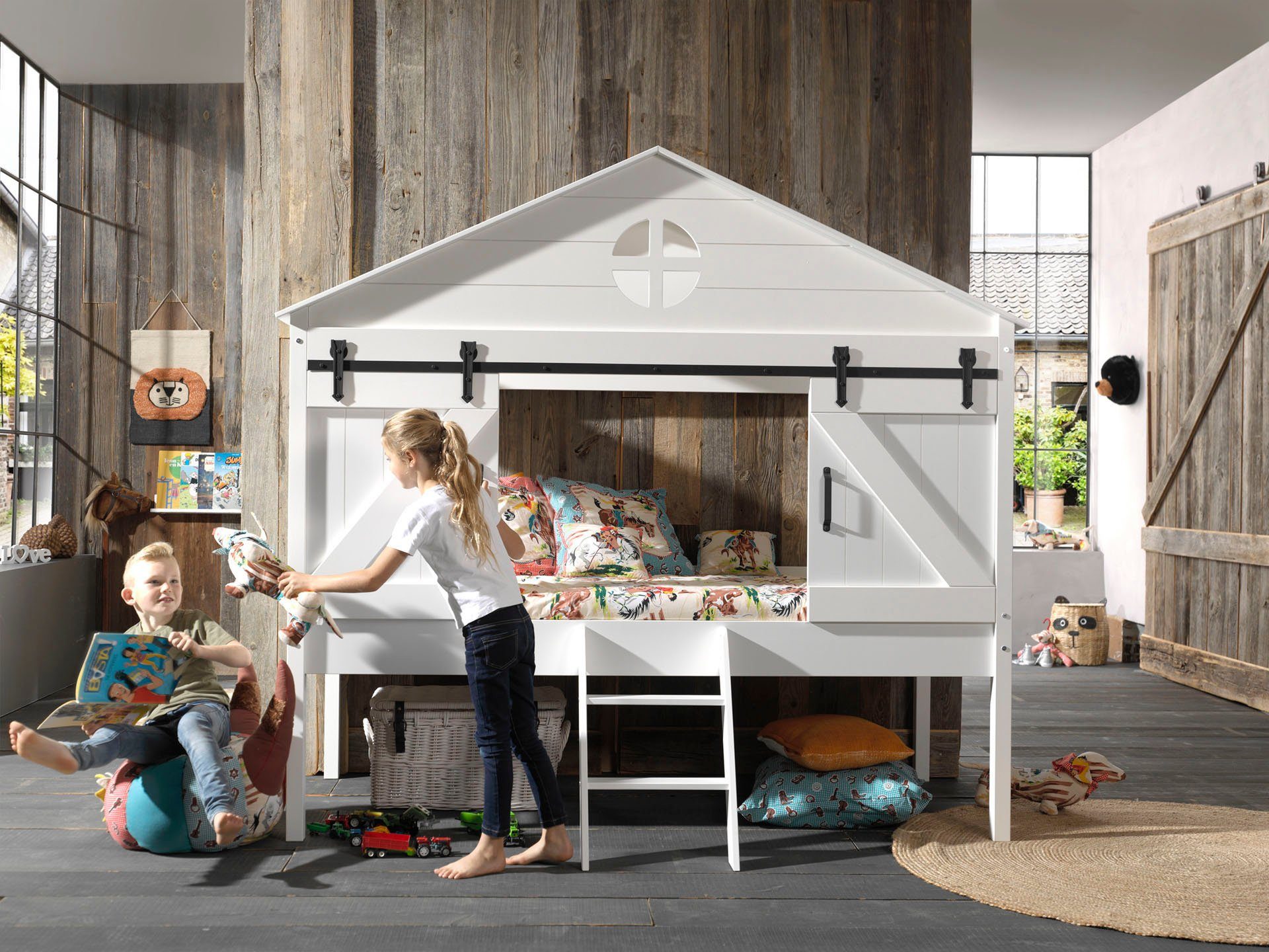 Vipack Kinderledikant Barnie Bedhuis, 1-persoons