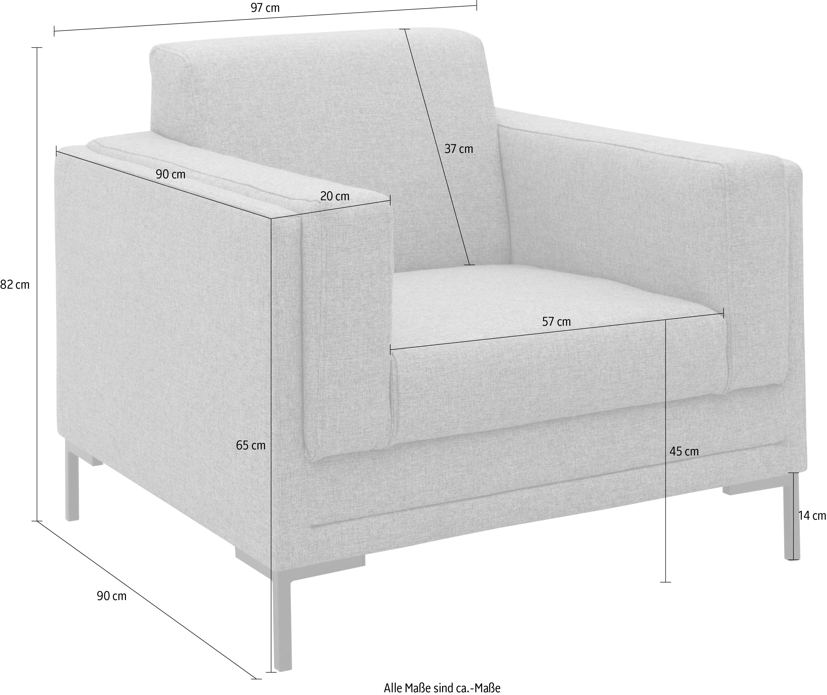 LOOKS BY WOLFGANG JOOP Fauteuil LOOKS VII heldere lijnen, chic design