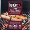 weber aromaplank wood wraps kersenhout 100% natuurlijk (8 stuks) bruin