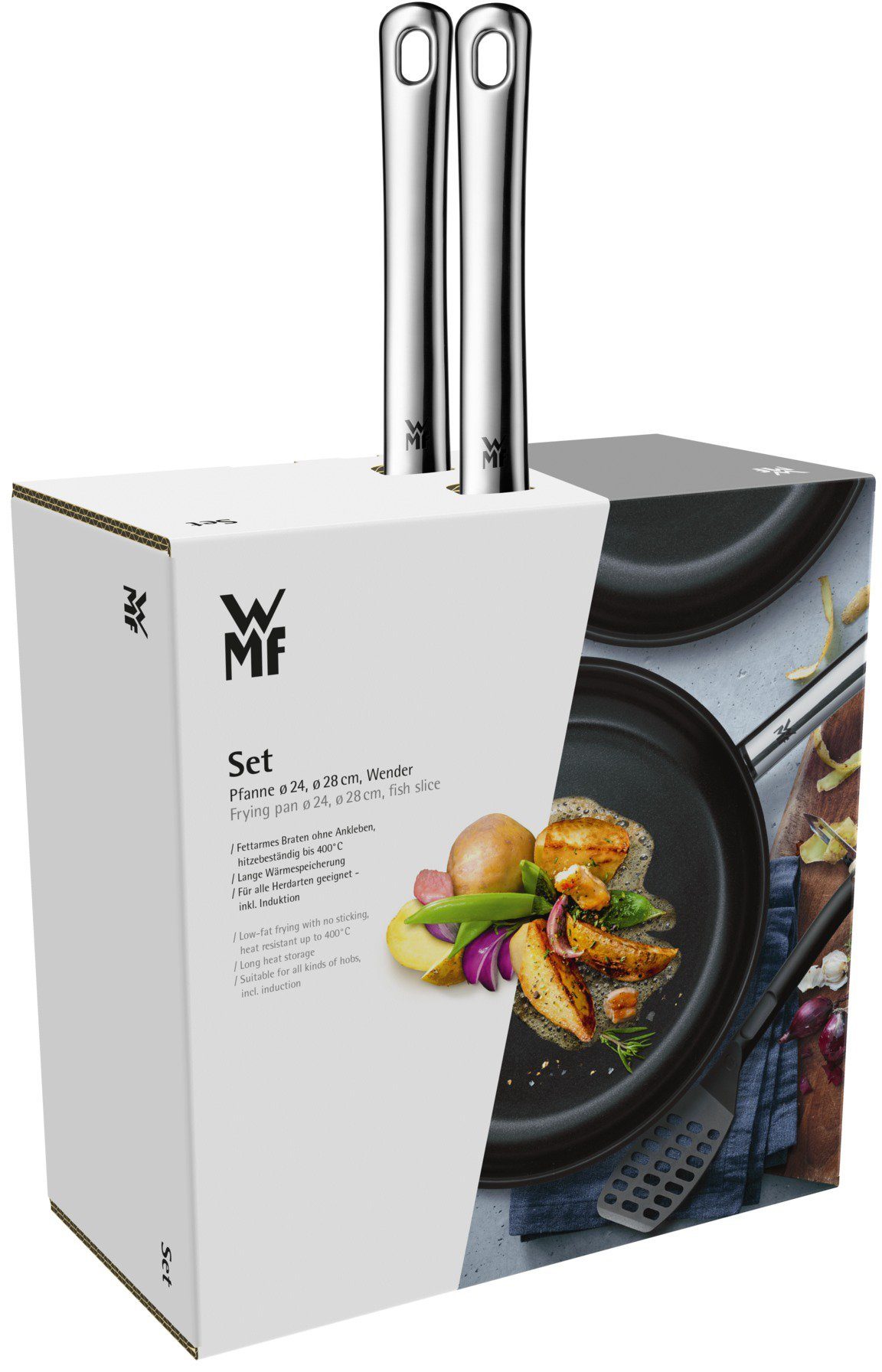 WMF Pannenset Devil met antiaanbaklaag en spatel, inductie (set, 3-delig)