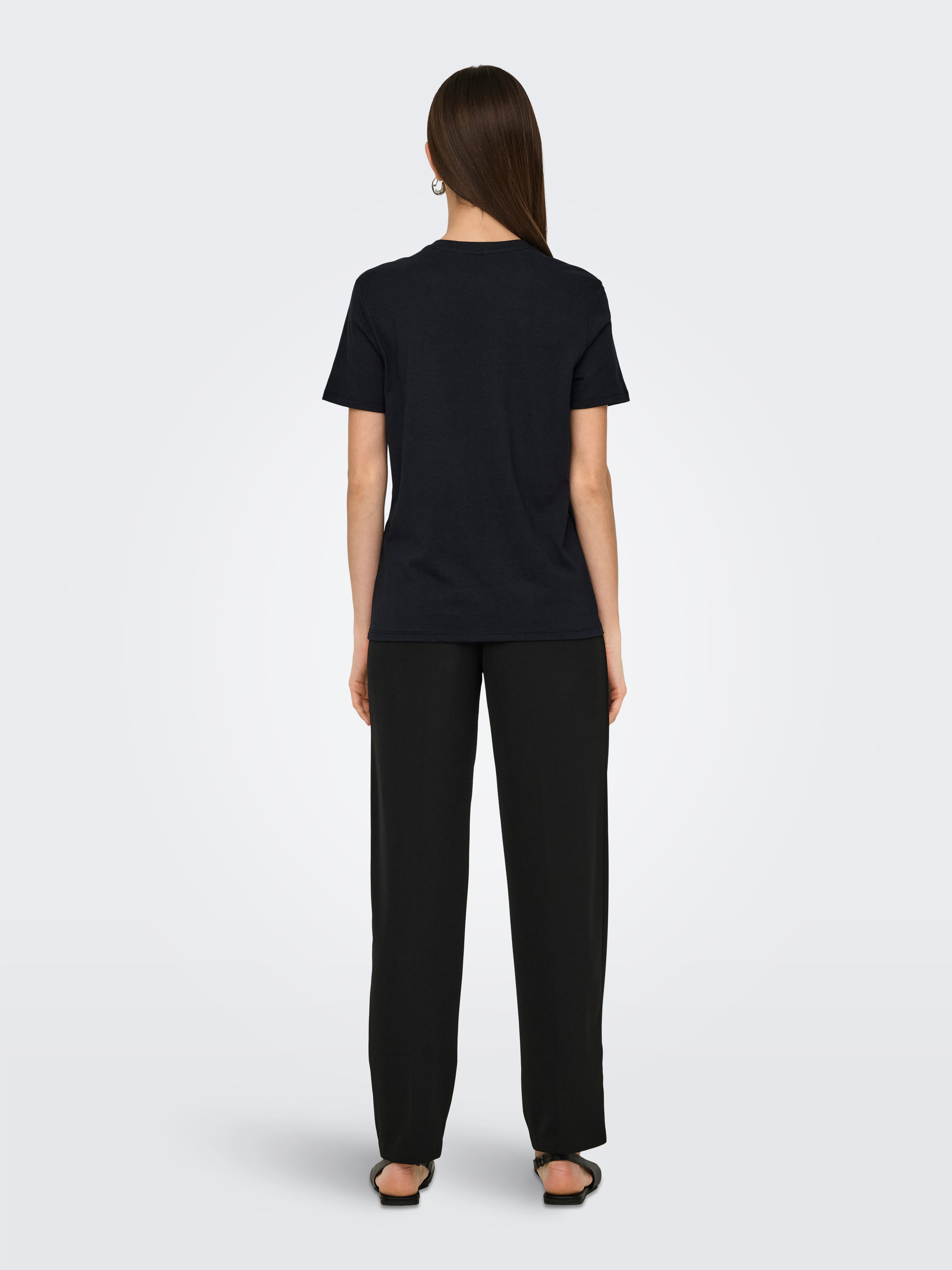 Only Shirt met korte mouwen ONLPARKER S/S O-NECK BLING TOP BOX JRS