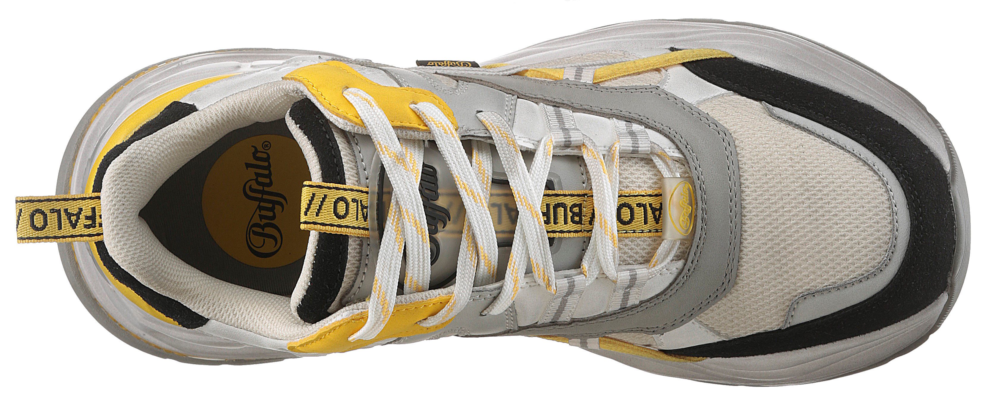 Buffalo Plateausneakers TRIPLET HOLLOW chunky sneaker, veterschoenen, vrijetijdsschoen met contrastdetails
