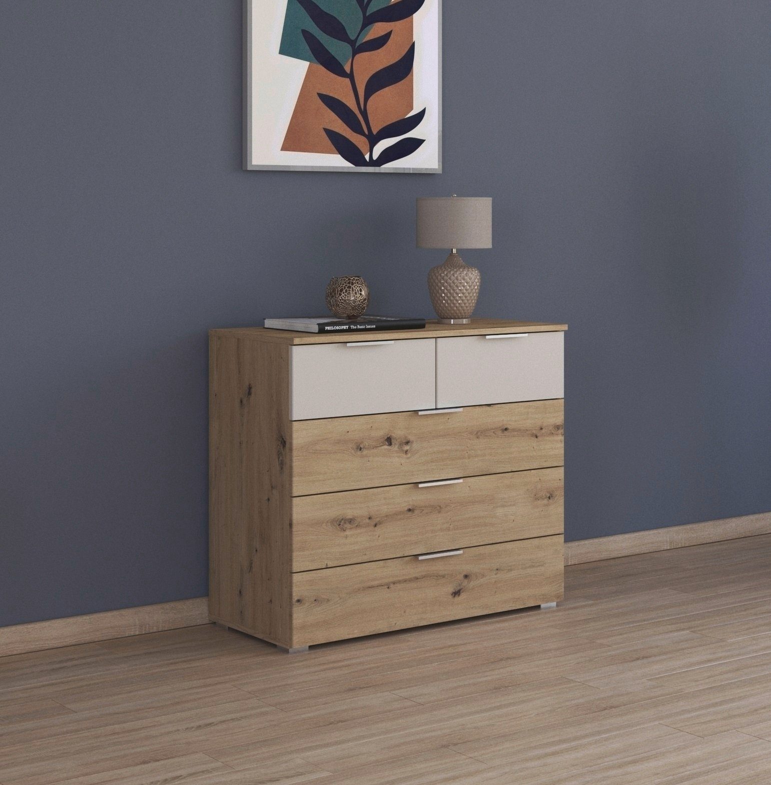 rauch Ladekast Monza sideboard commode waskast met 5 ruime lades in trendy kleurencombinaties