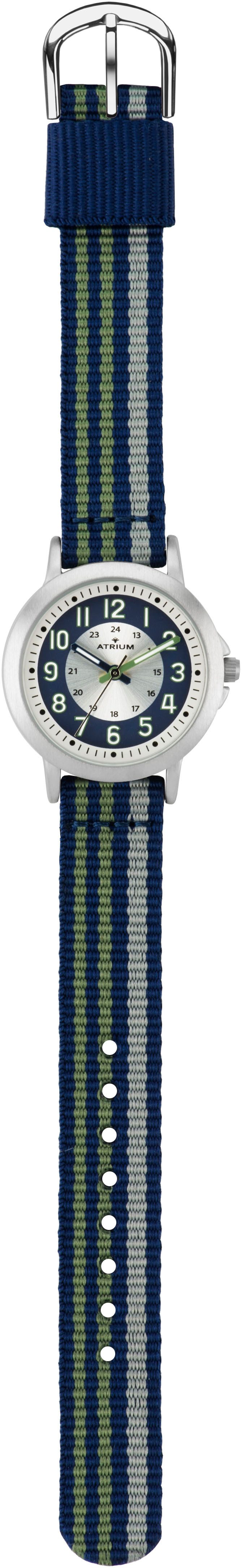 Atrium Kwartshorloge Horloge, kinderhorloge, leerhorloge, textielband, ideaal ook als cadeau