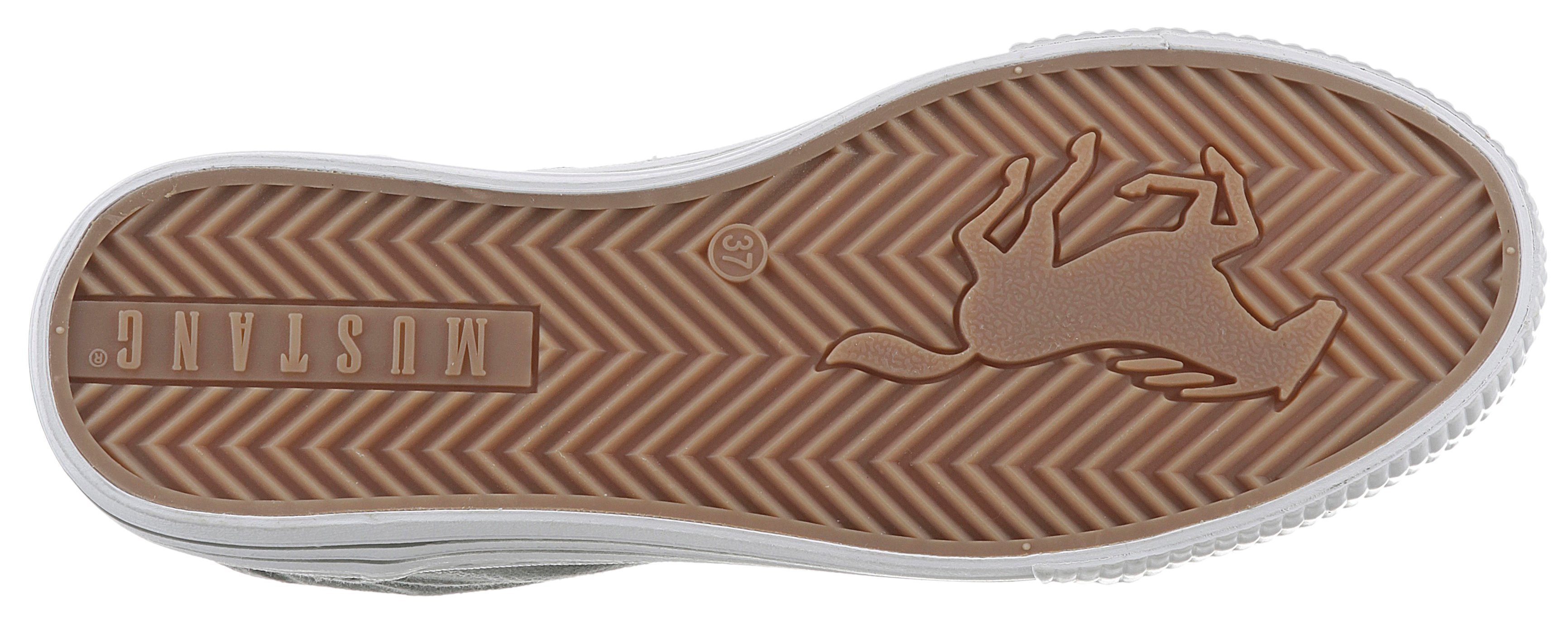 Mustang Shoes Plateausneakers veterschoen, vrijetijdsschoen, high top-sneaker met rits