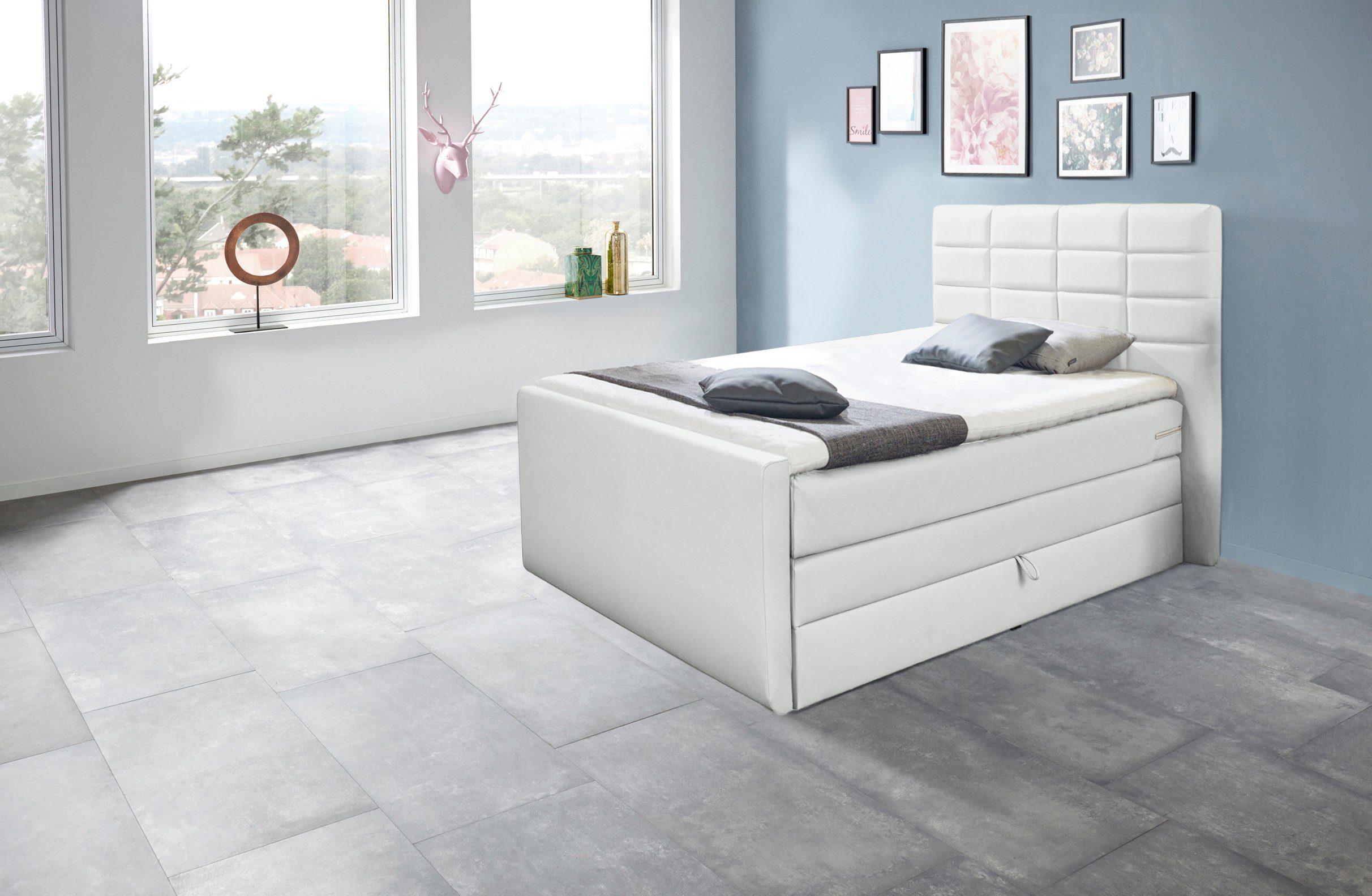 INOSIGN Boxspring Lethbridge incl. bedbox en matrastopper, twee matrastypes in h2