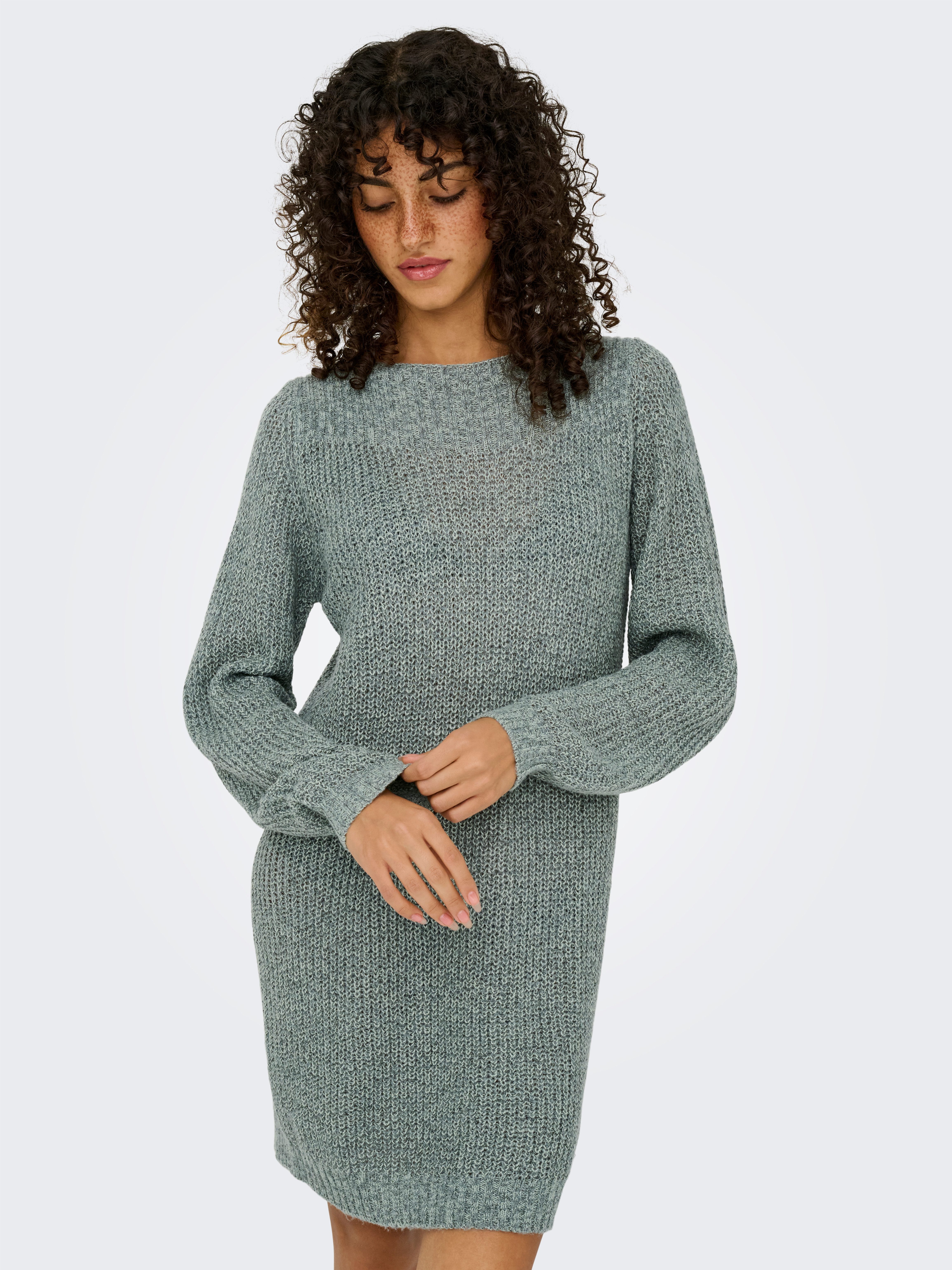 JDY Mini-jurk JDYWHITNEY MEGAN L/S BOAT DRESS KNT NOOS