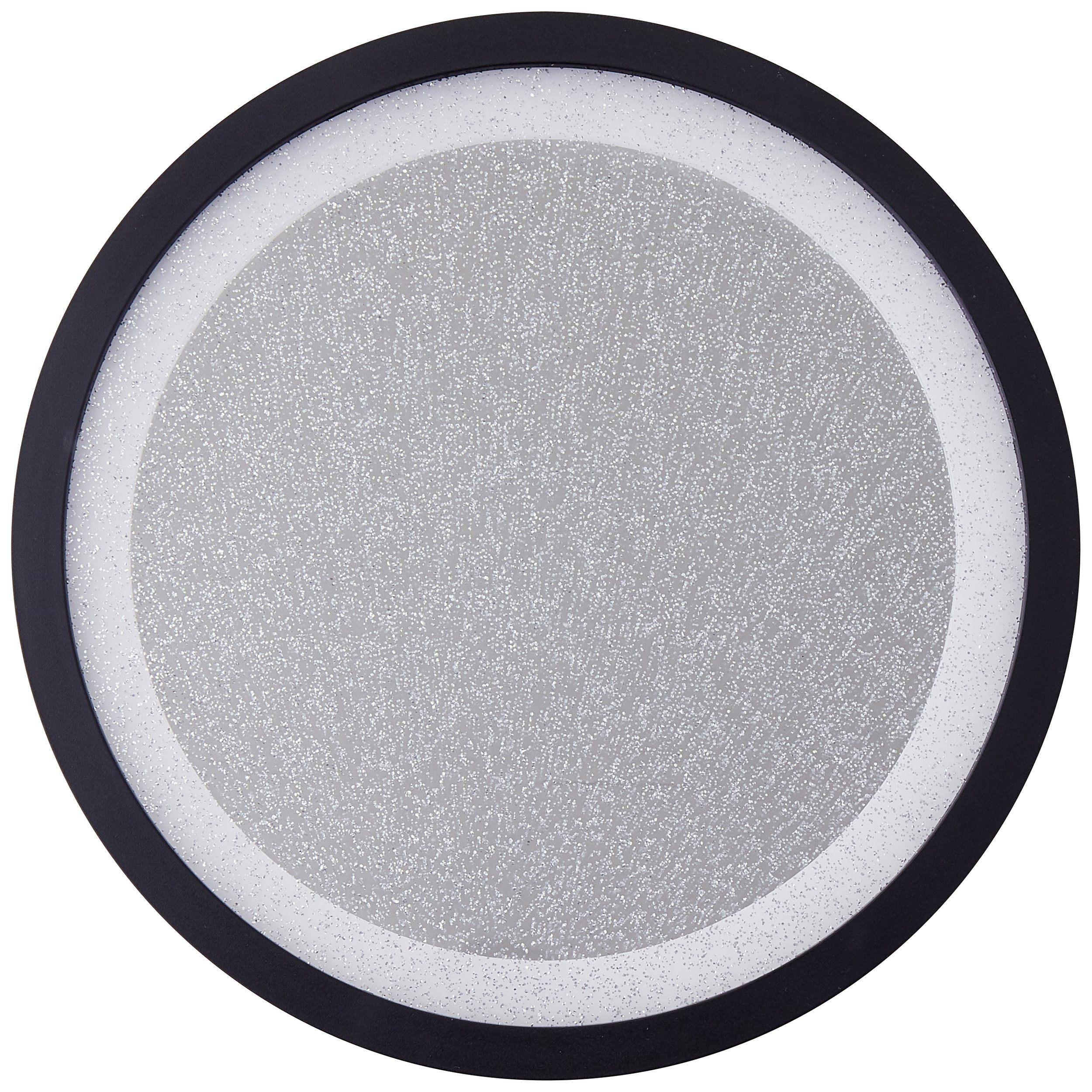 Brilliant Leuchten Led-plafondlamp Mosako LED paneel, glittereffect, D 25 cm, 2300 lm, 3000 K, zwart/wit