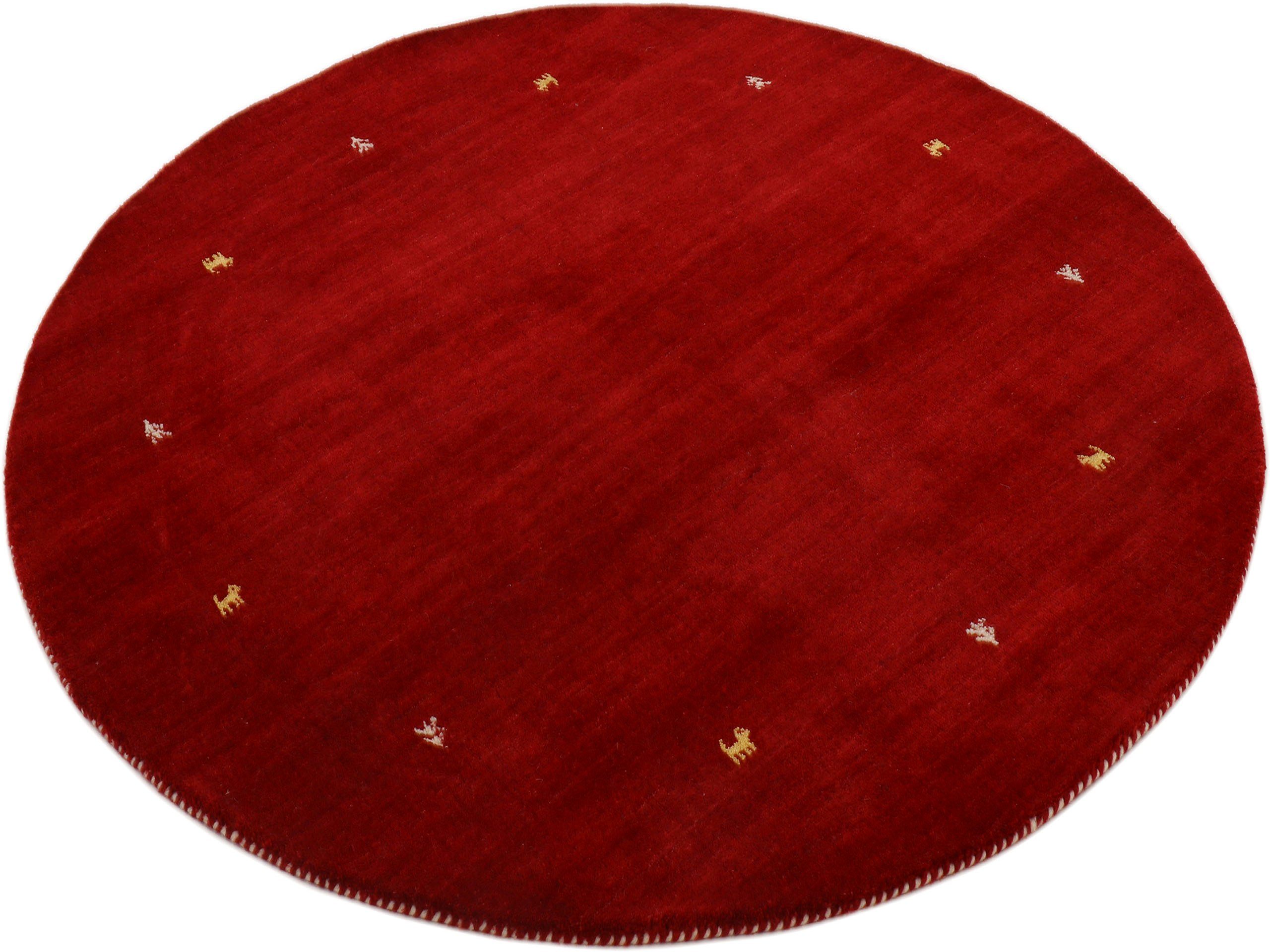 carpetfine Wollen kleed Gabbeh uni zuivere wol met de hand geweven, gabbeh diermotief warm omgevingsklimaat vele maten