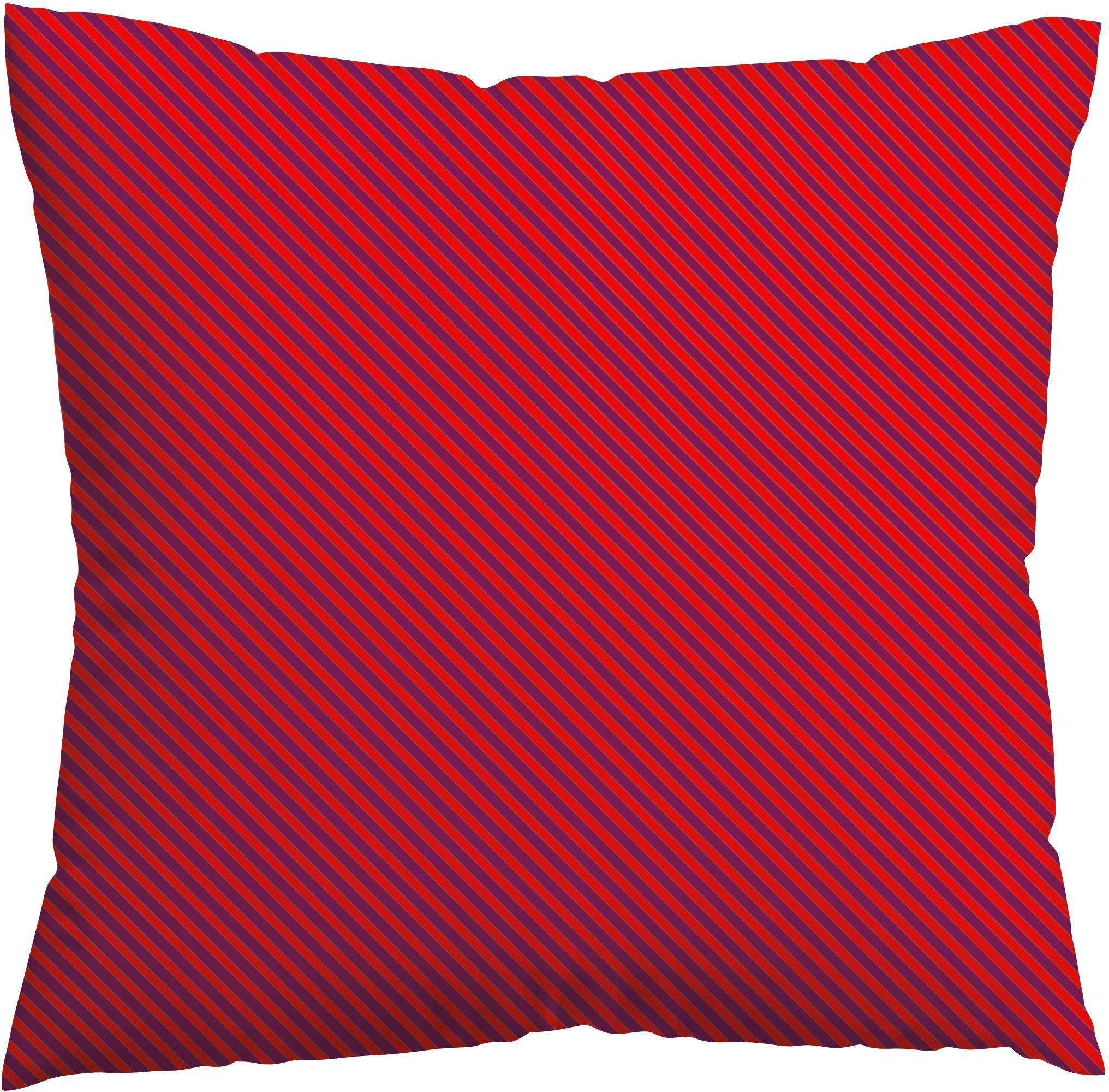 Schlafgut Kussenovertrek Woven Satin Fade (1 stuk) kussenovertrekken maat 80 cm x 80 cm rood