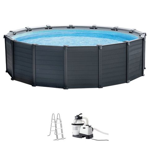 Intex Graphite Panel zwembad 478 x 124 cm
