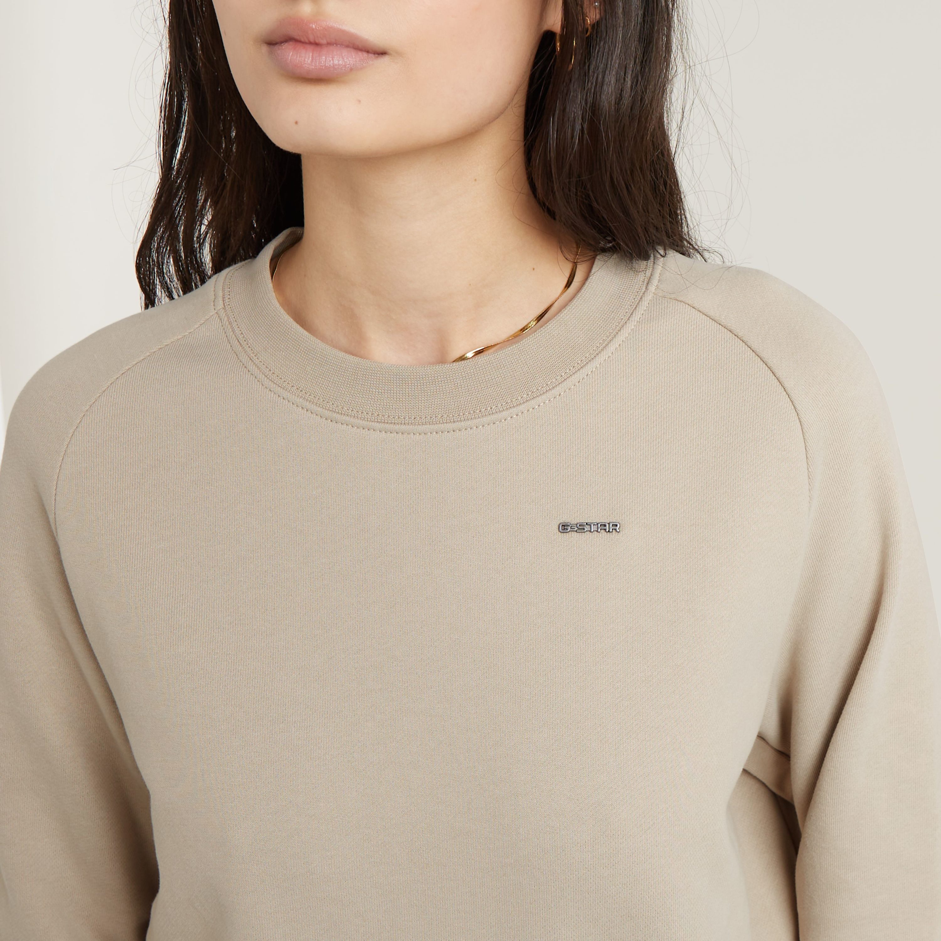 G-Star RAW Sweater Sleeve Construction met rimpeling op de ellebogen