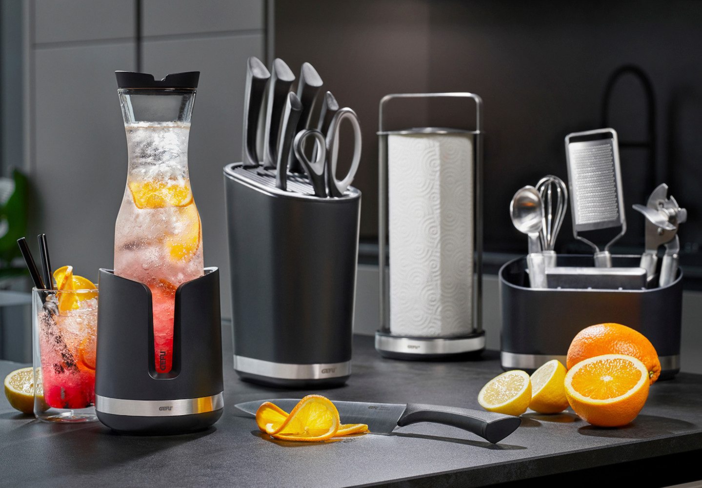 GEFU Karaf Smartline mondgeblazen borosilicaatglas, aroma-dichte deksel (2-delig)