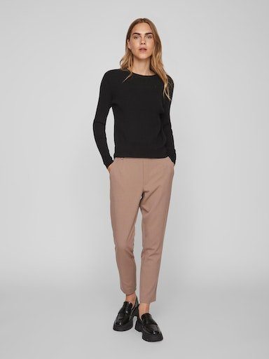 Vila Trui met ronde hals VICOMFY O-NECK L S KNIT TOP SU NOOS