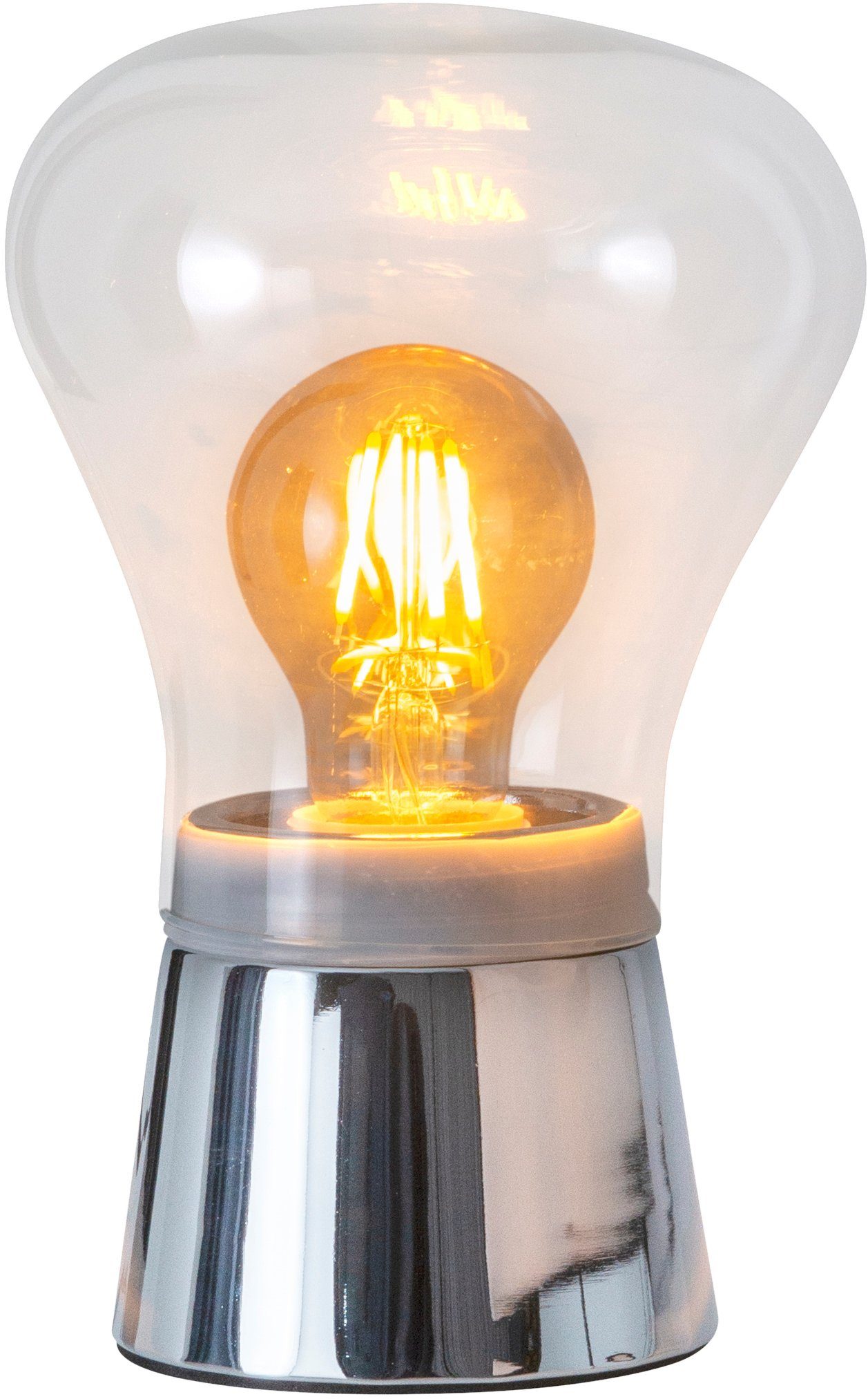 näve Tafellamp KERRY Touchfunctie, glazen tafellamp (1 stuk)