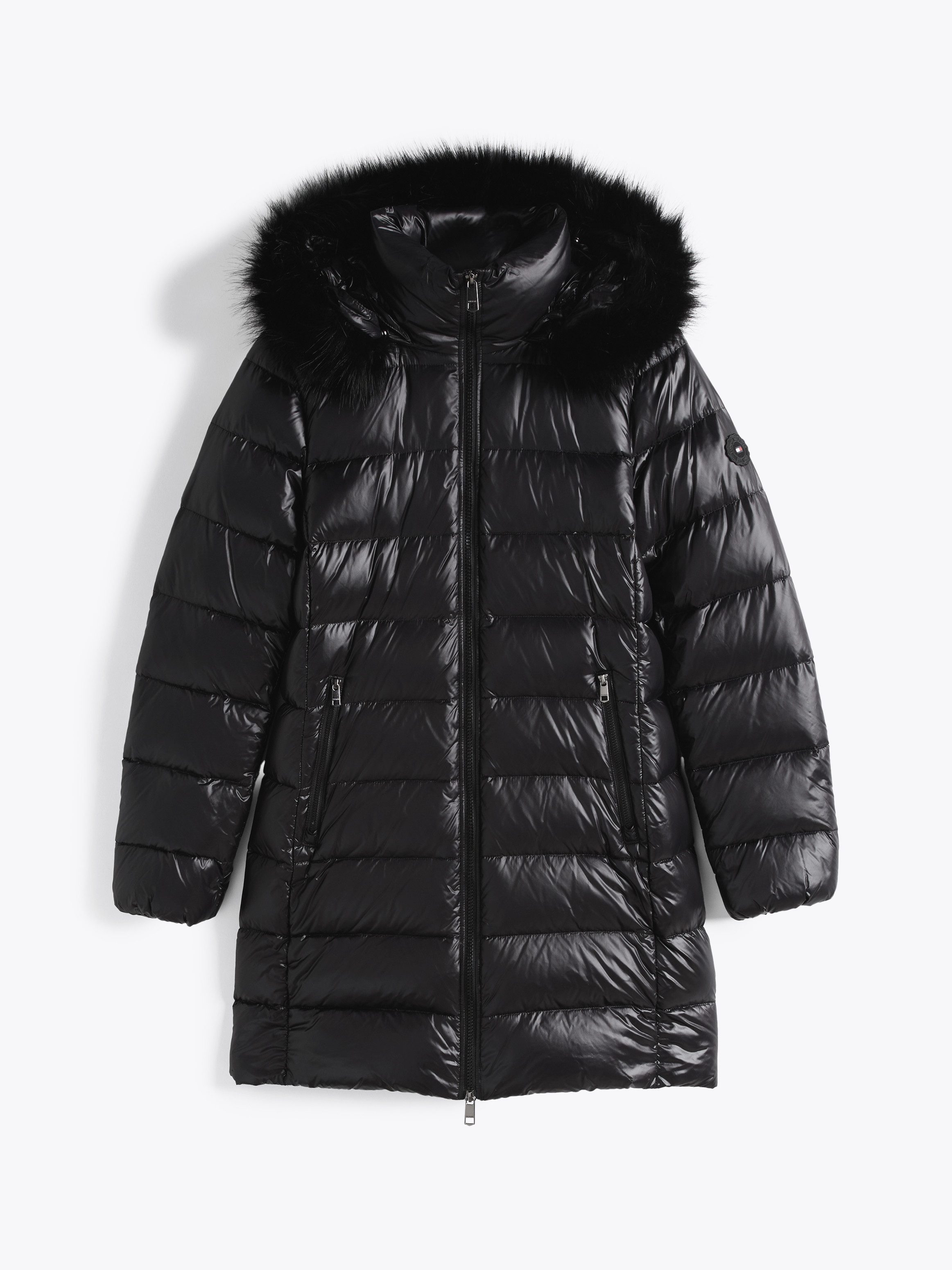 Tommy Hilfiger Lange jas met gestempeld logo
