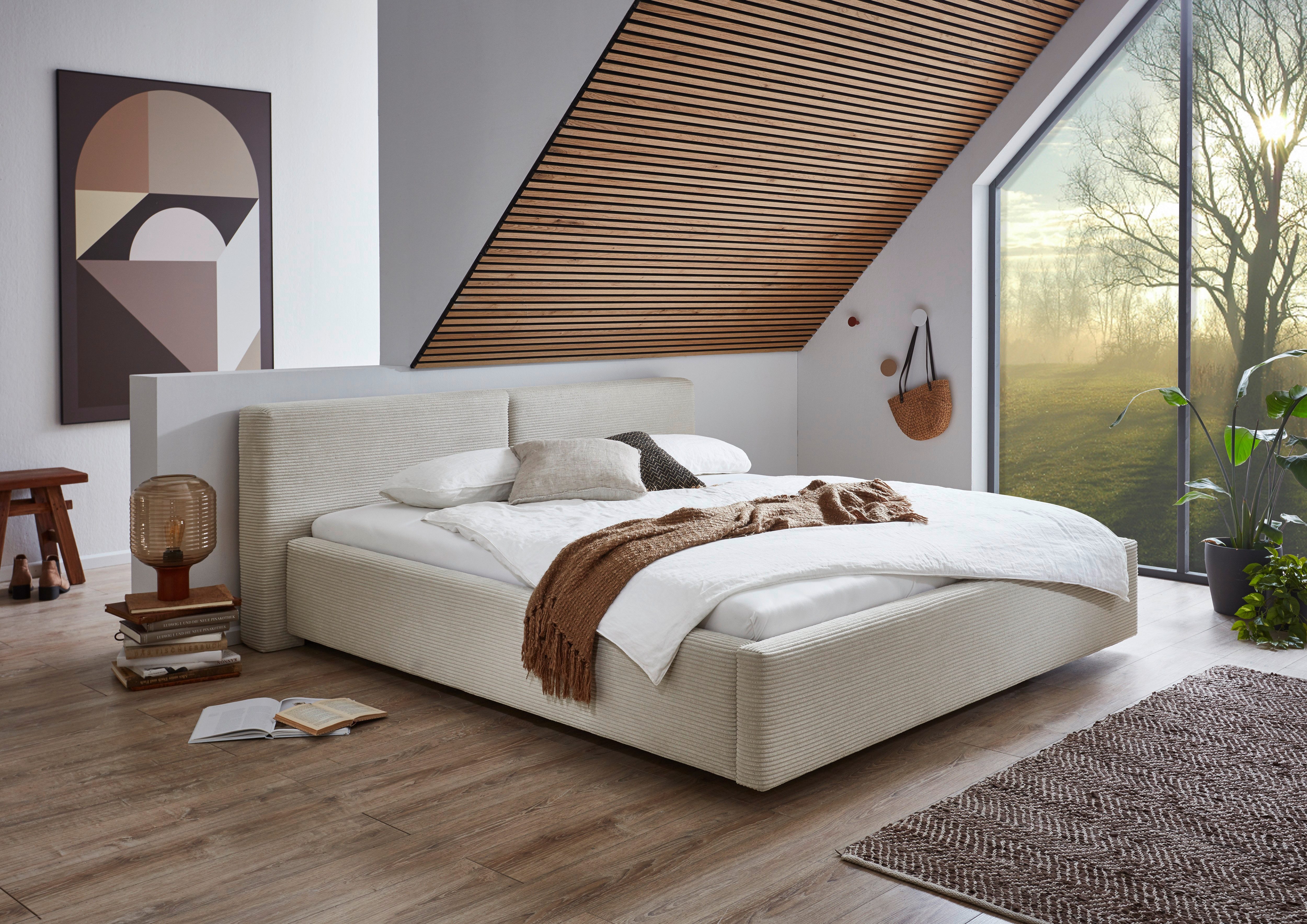 meise.möbel Gestoffeerd bed Cube optioneel met matras en bedlade