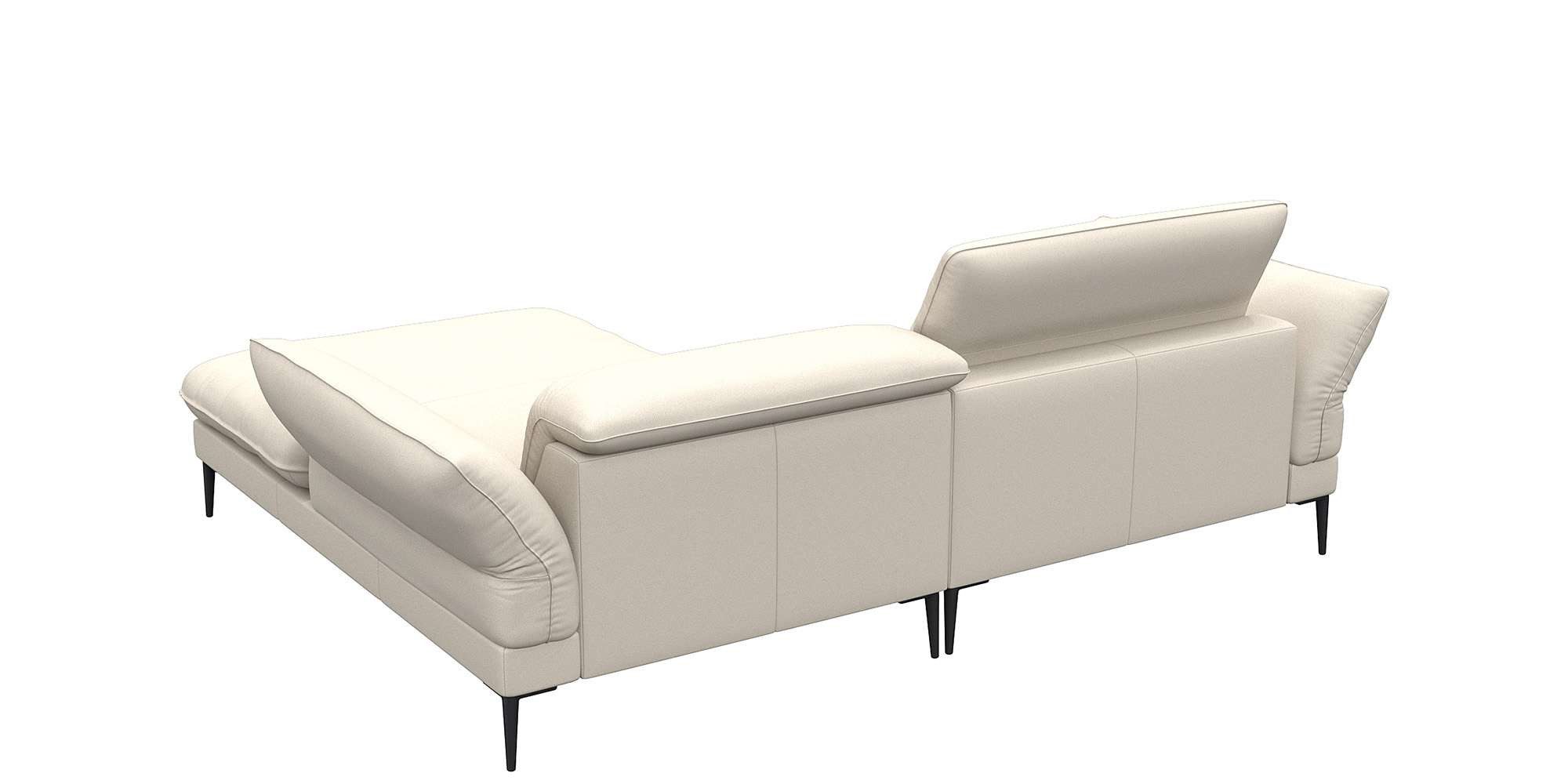 FLEXLUX Hoekbank Salino, functionele bank met recamiere, relaxbank, hoekbank Bank met arm- en hoofdeinde verstellingen, koudschuim & staalgolven