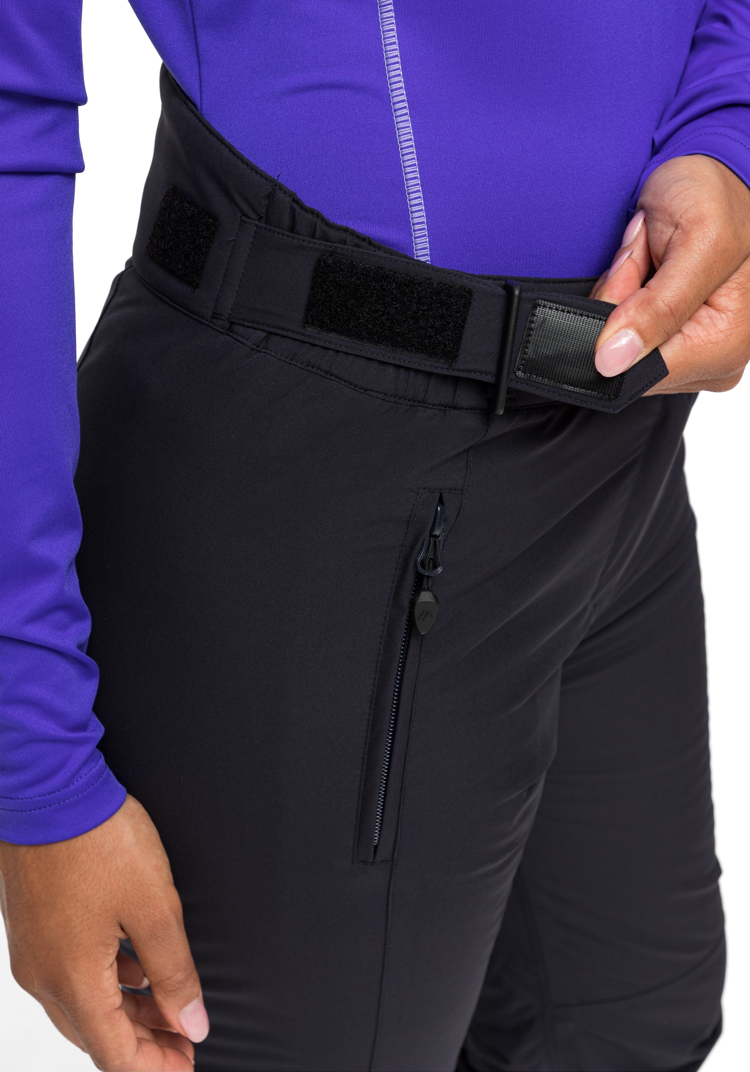 Maier Sports Skibroek Vroni slim Dames sneeuwbroek, wind- en waterdicht, 2 ritszakken, slim fit
