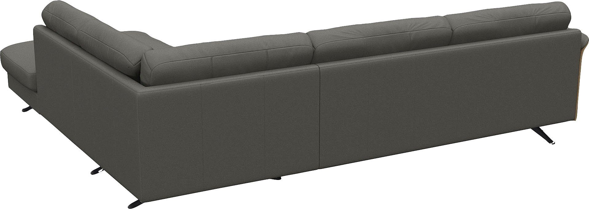 FLEXLUX Hoekbank Glow, super comfortabel door hoogwaardige zitconstructie met binnenvering, L-vorm
