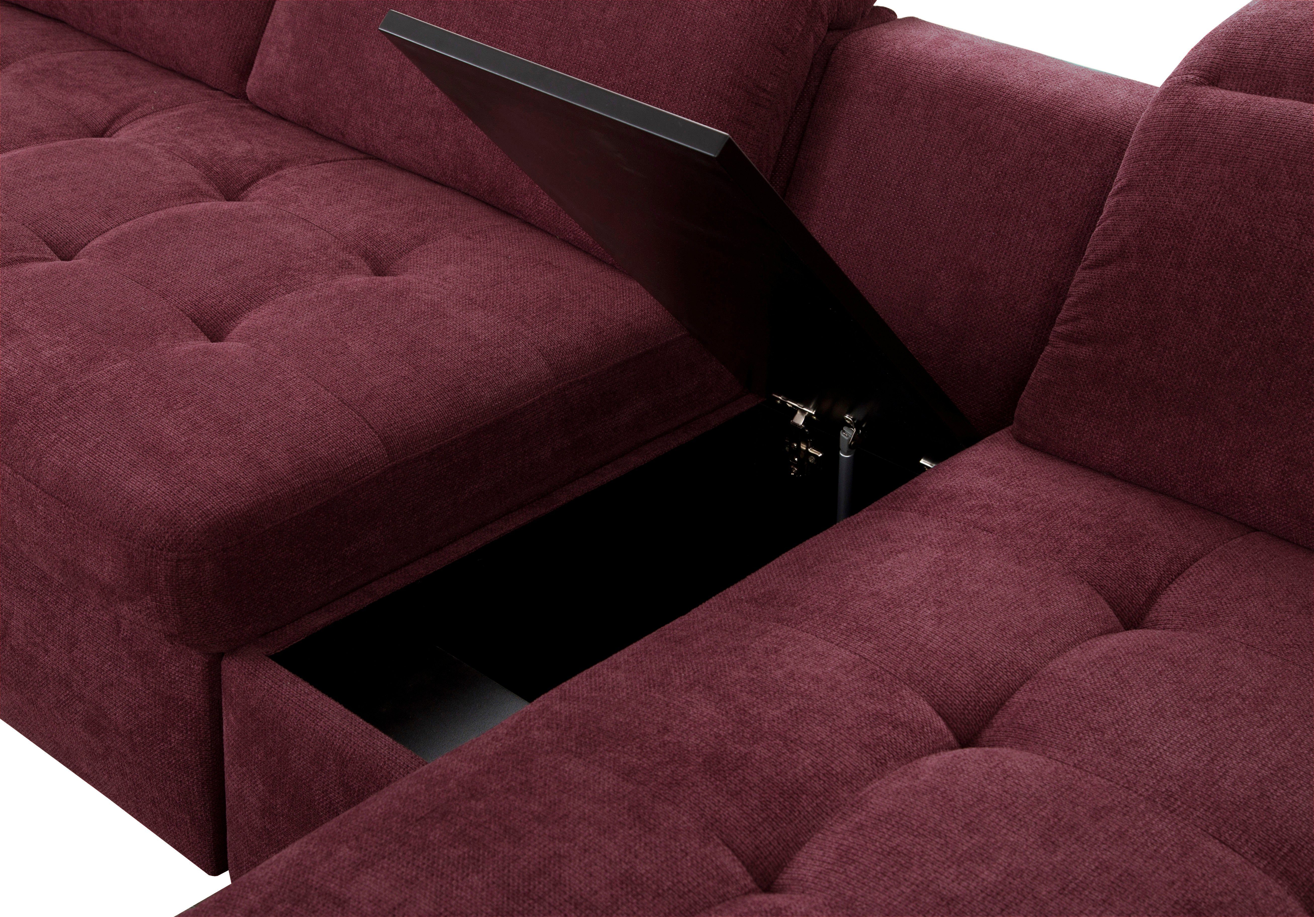 sit&more Zithoek Stardust U-vorm met verstelbare hoofdsteun, armleuningen en tafelelement