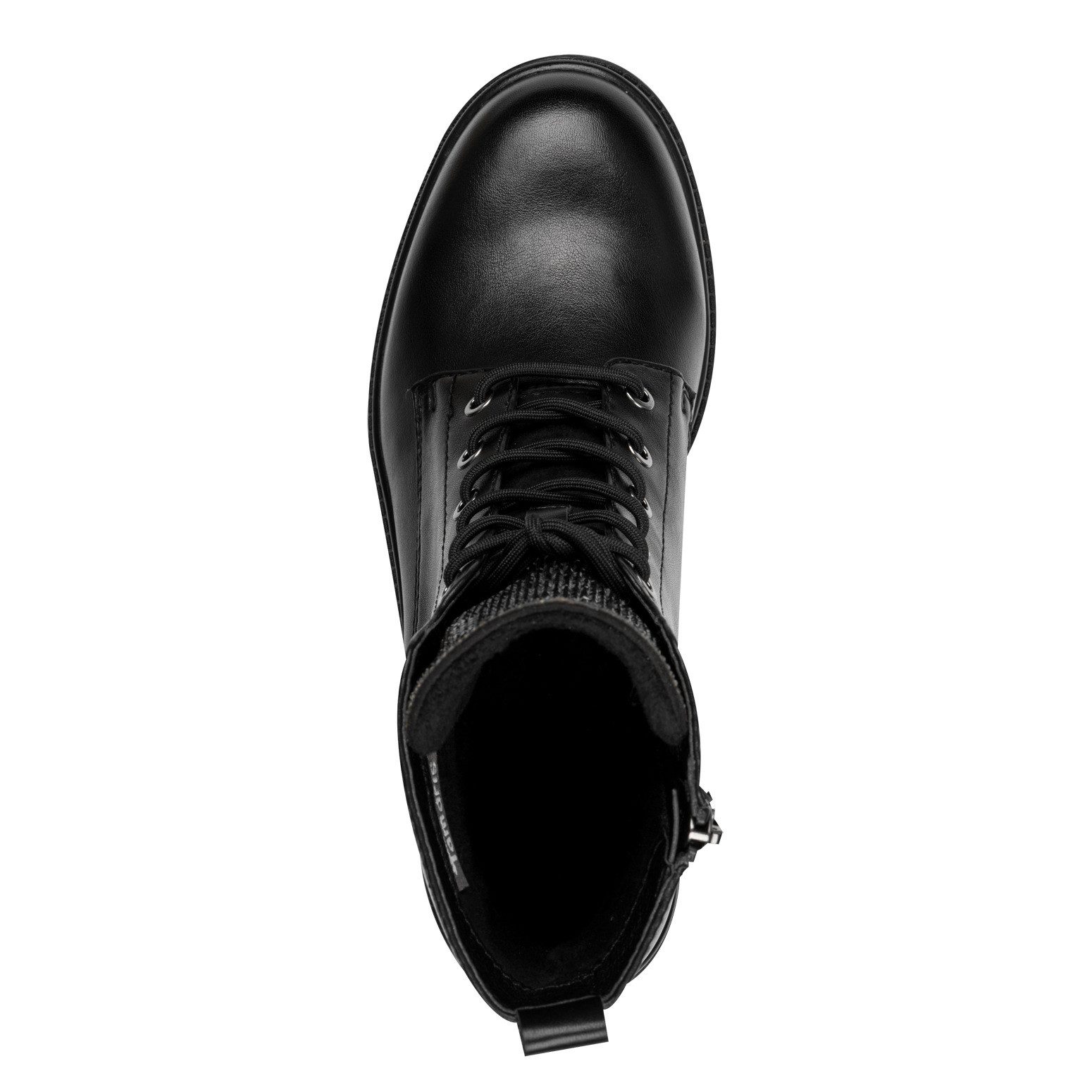 Tamaris Veterlaarsjes , blokhak, veterboots, schoentong bezet met sierstenen