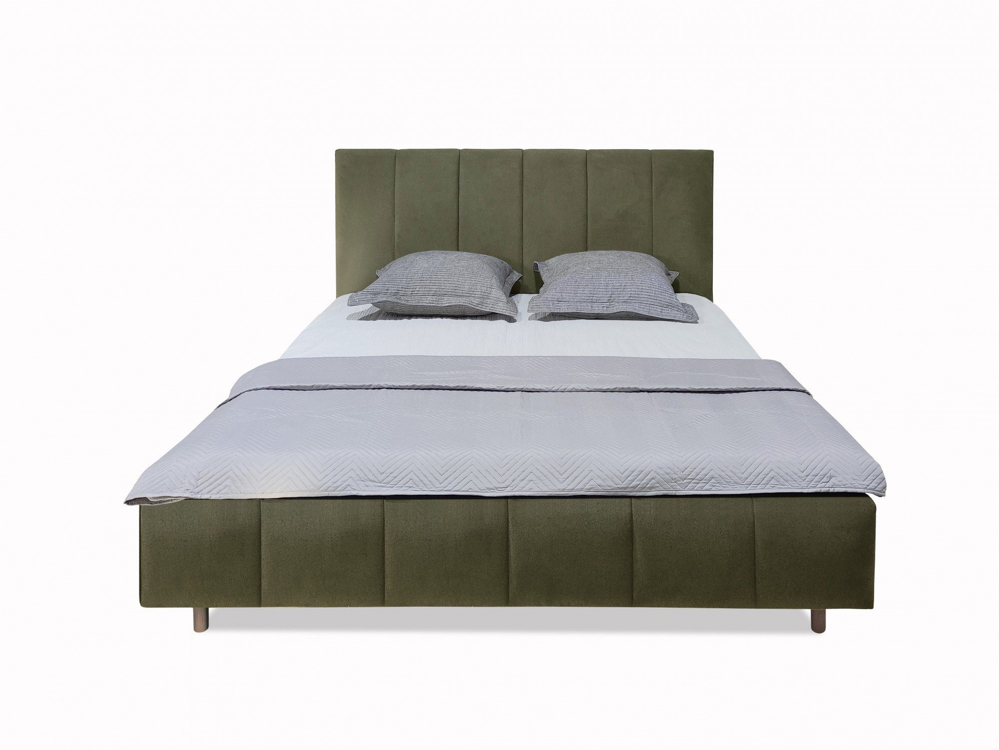 andas Gestoffeerd bed Muhos met een bekleed hoofdbord, incl. lattenbodem