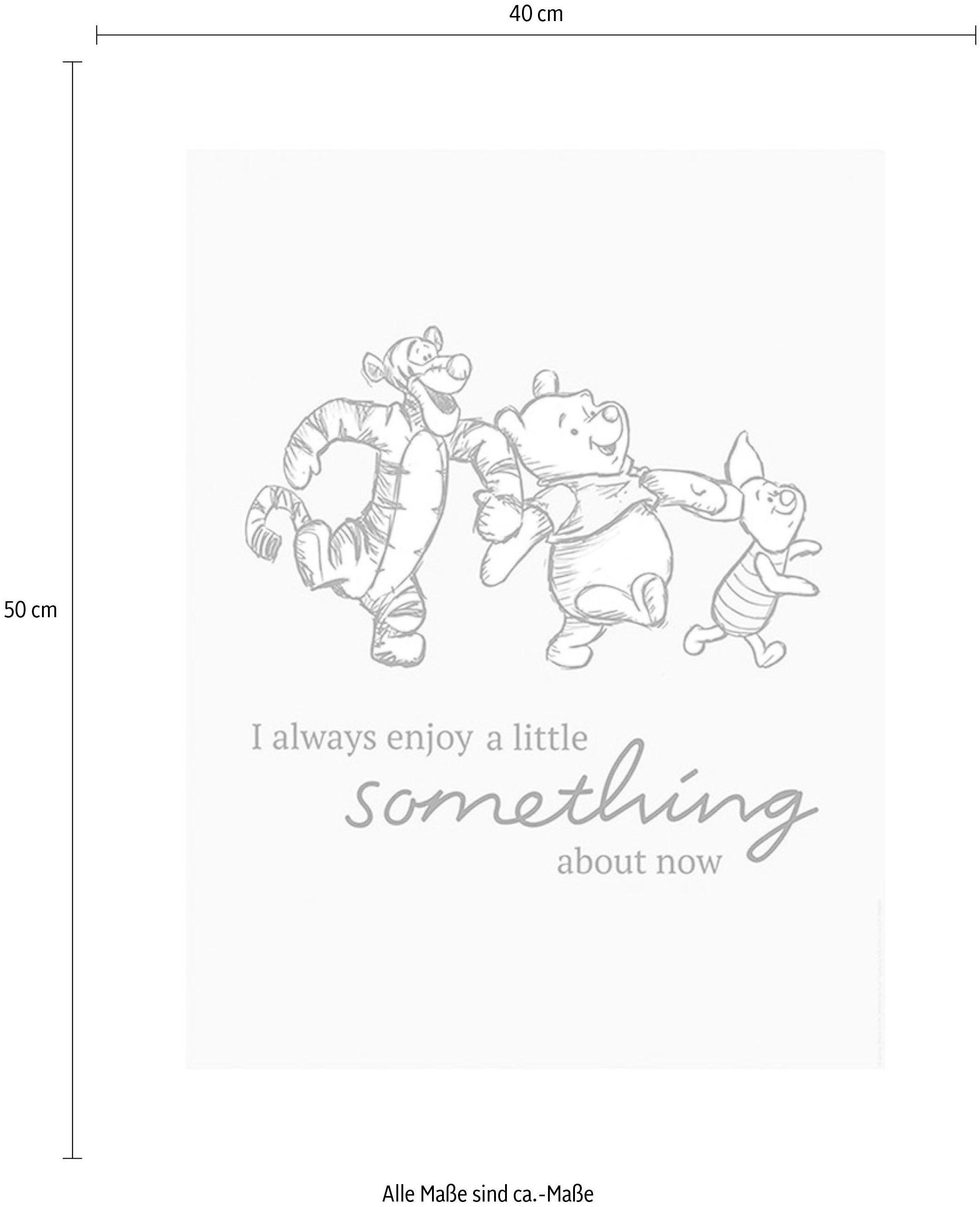 Komar Wanddecoratie Winnie the Pooh Little Something Wanddecoratie voor de kinderkamer - zonder lijst (1 stuk)