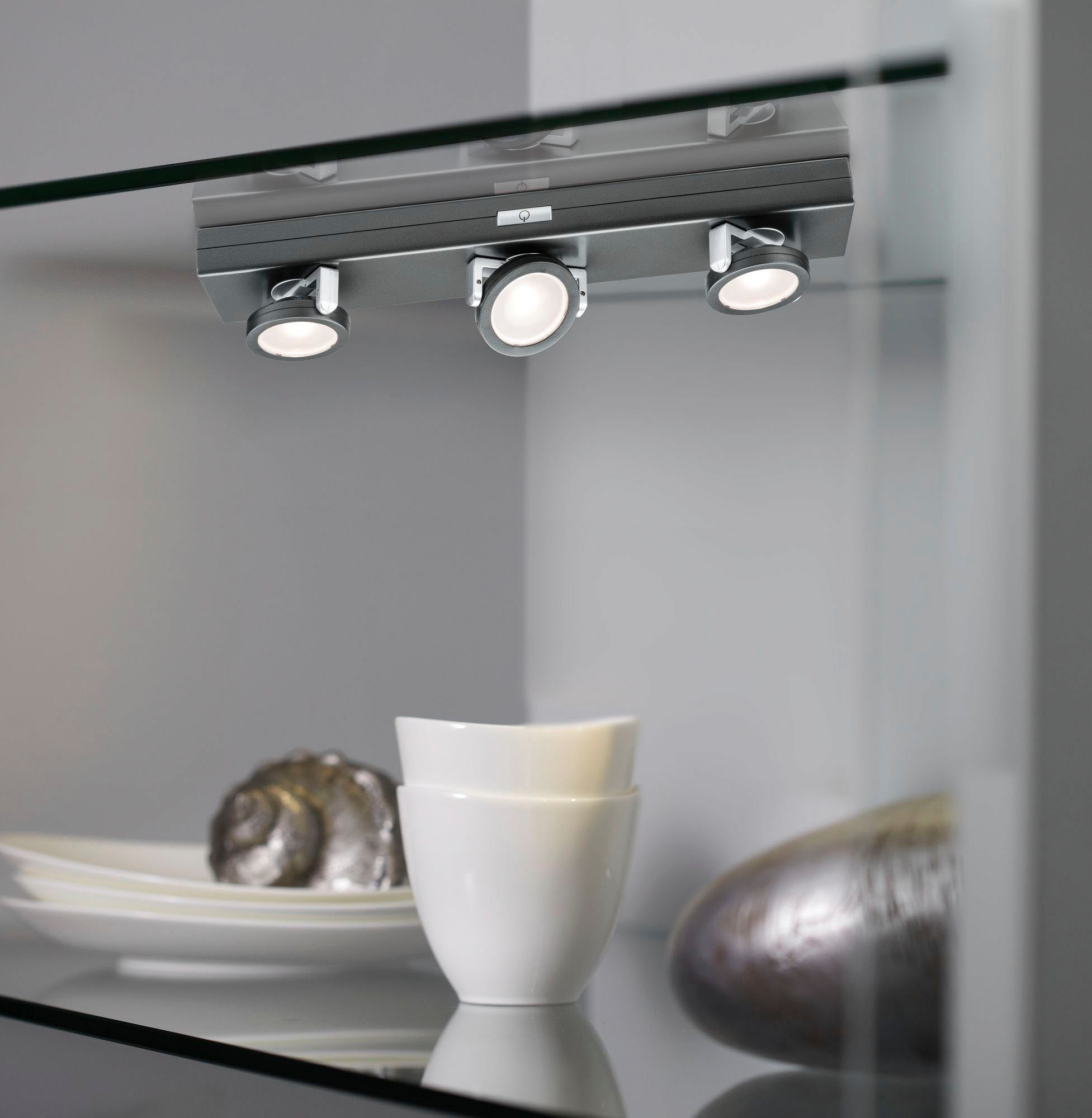 Paulmann Verlichting voor onderkast LED Rotate 3-delige Spot dimbaar op batterijen (1 stuk)
