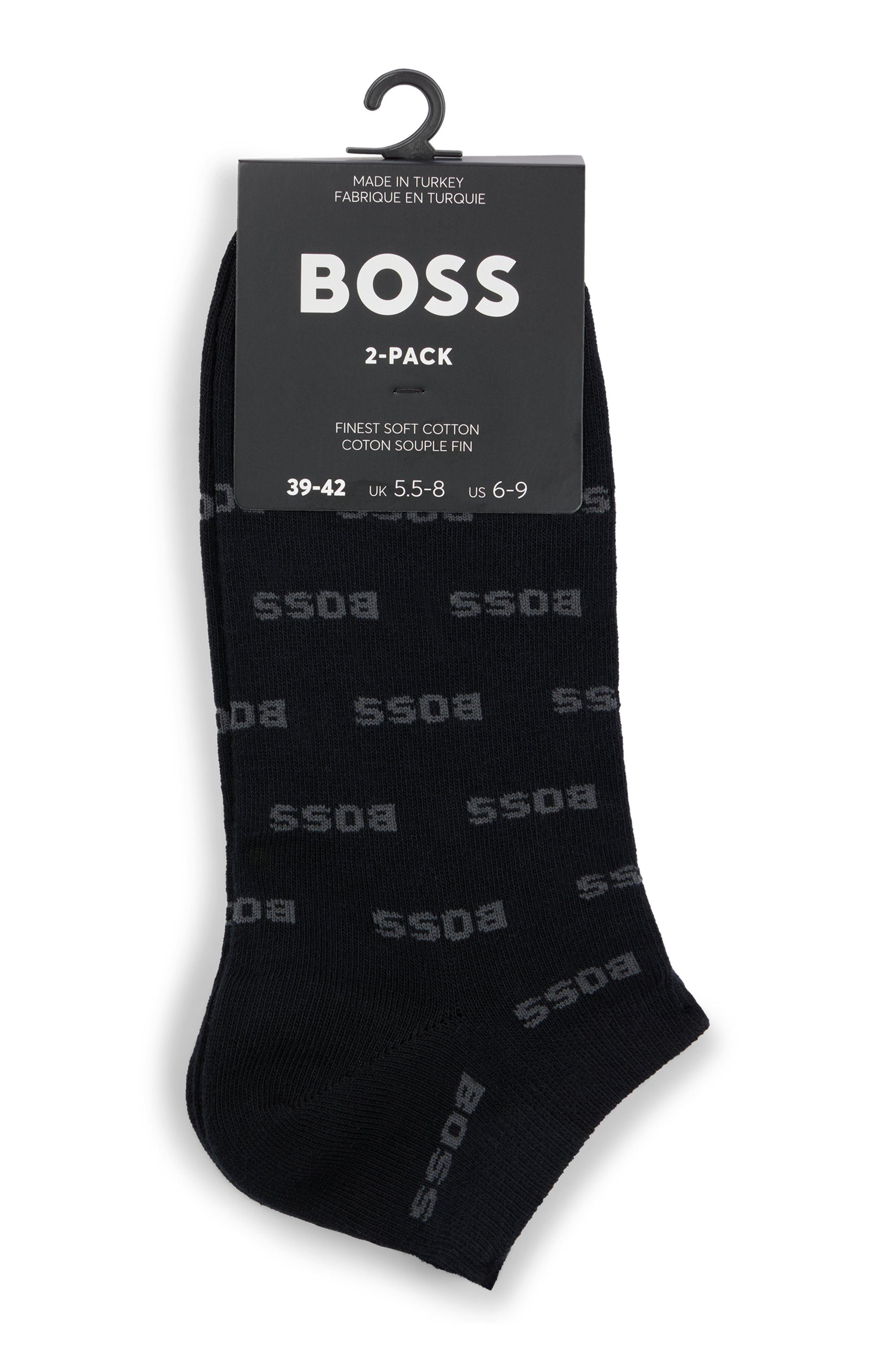 BOSS Vrijetijdssokken 2P AS Allover CC met logoborduursels (set, 2 stuks)