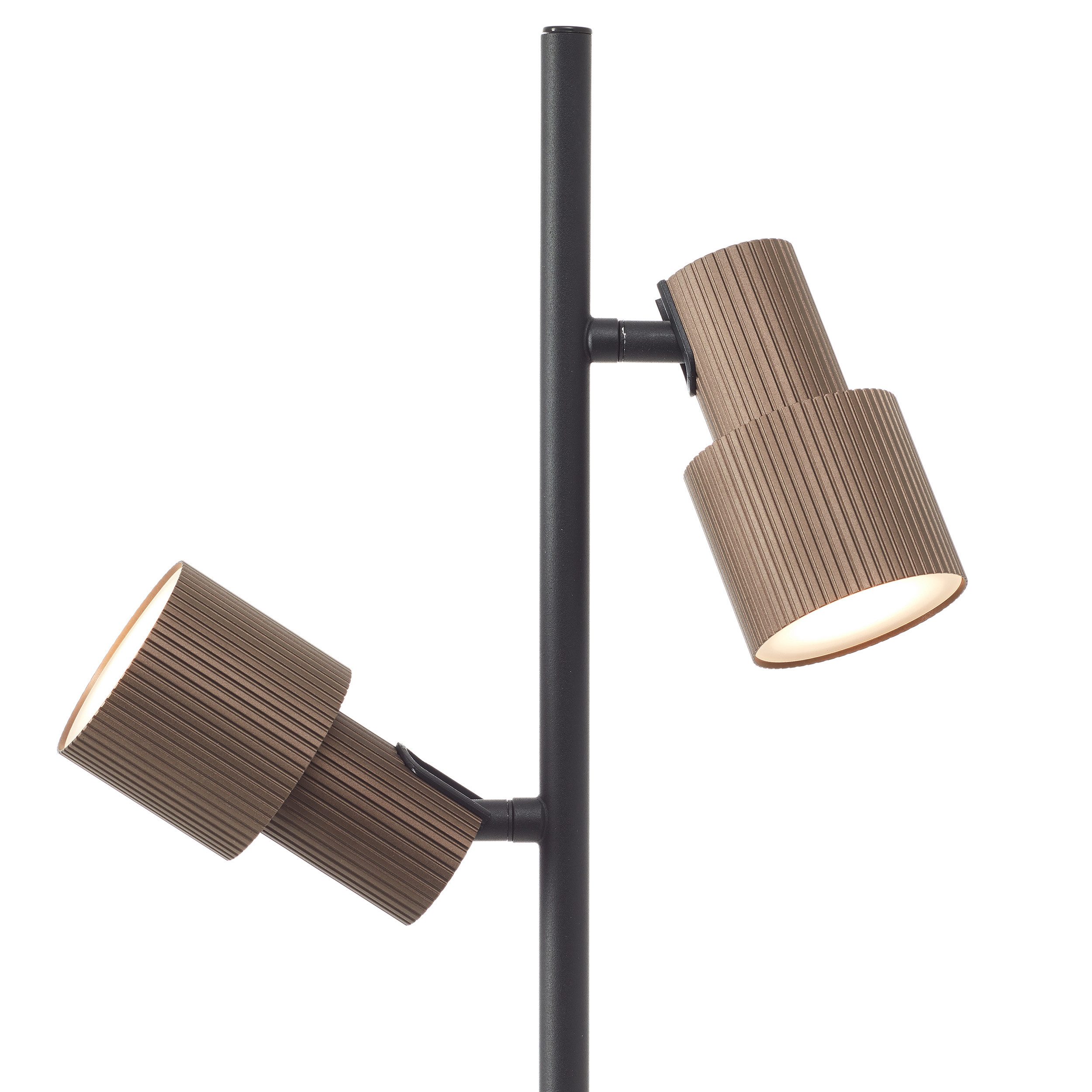 Brilliant Leuchten Staande lamp Cadiz 140 x 22 cm, gu10, kantelbaar, aluminium, zwart/bronzen kleur