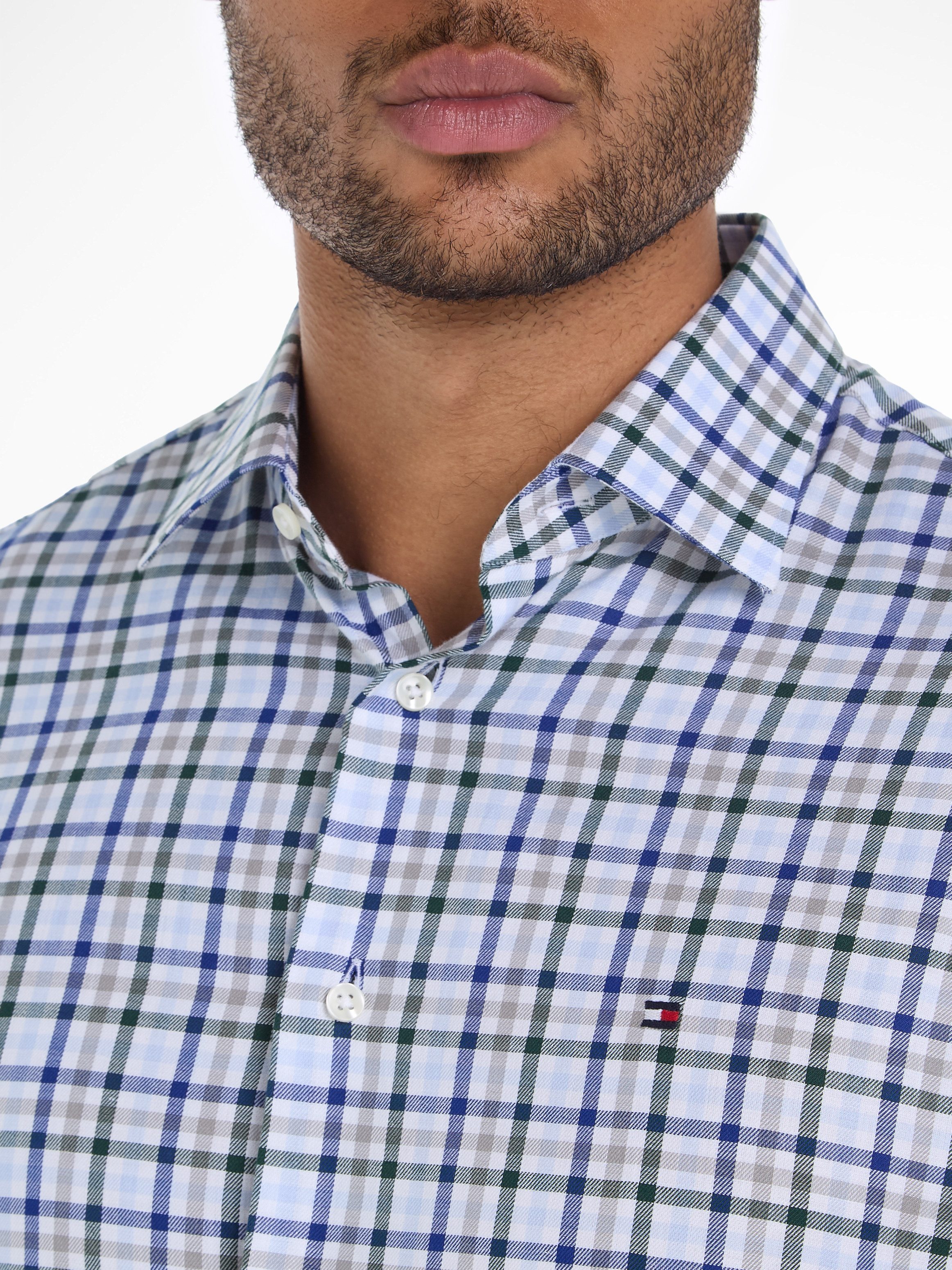 Tommy Hilfiger Businessoverhemd CL STRETCH TWILL GINGHAM RF SHRT