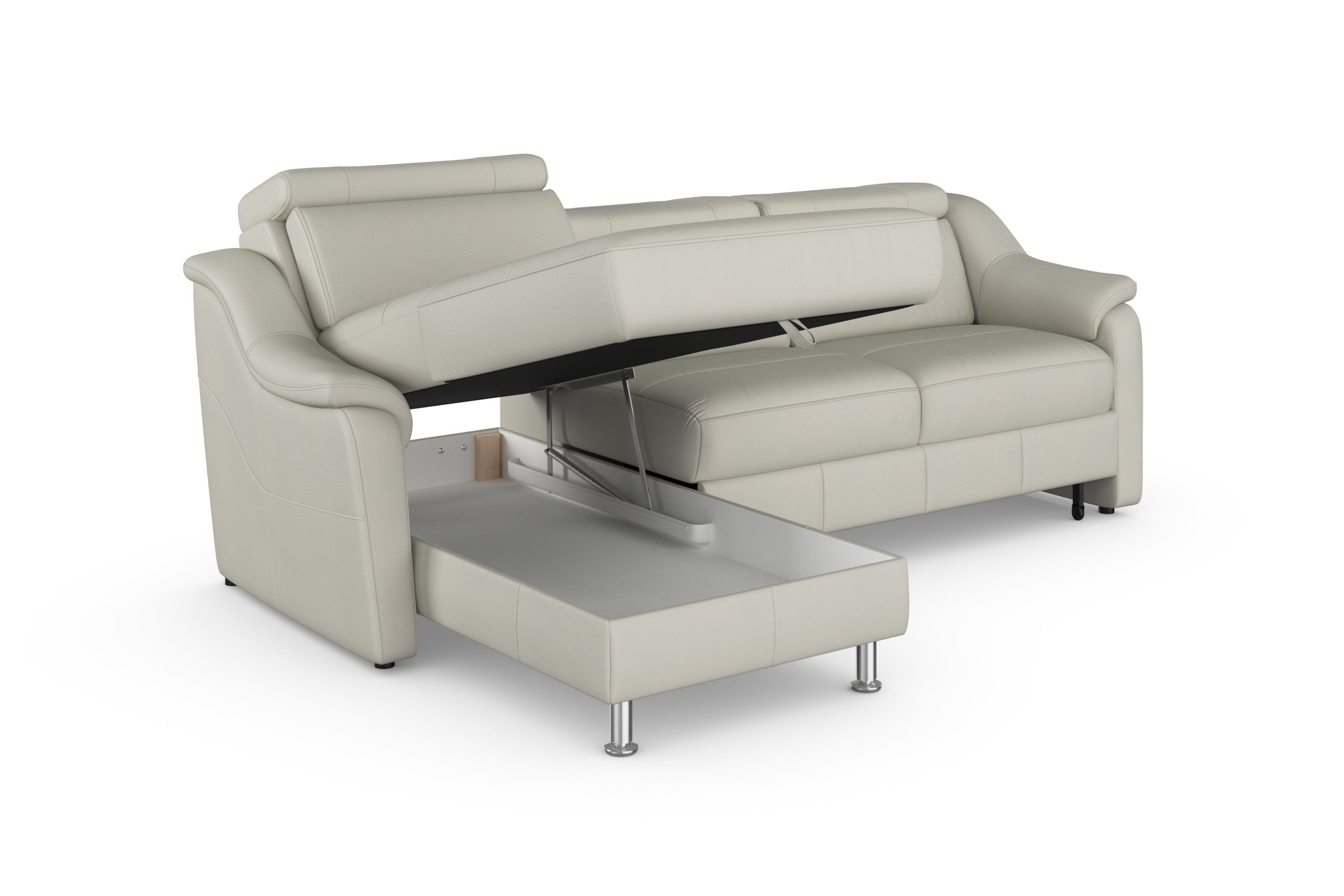 sit&more Hoekbank Freetown L-vorm met verstelbare hoofdsteun en comfortabele binnenvering