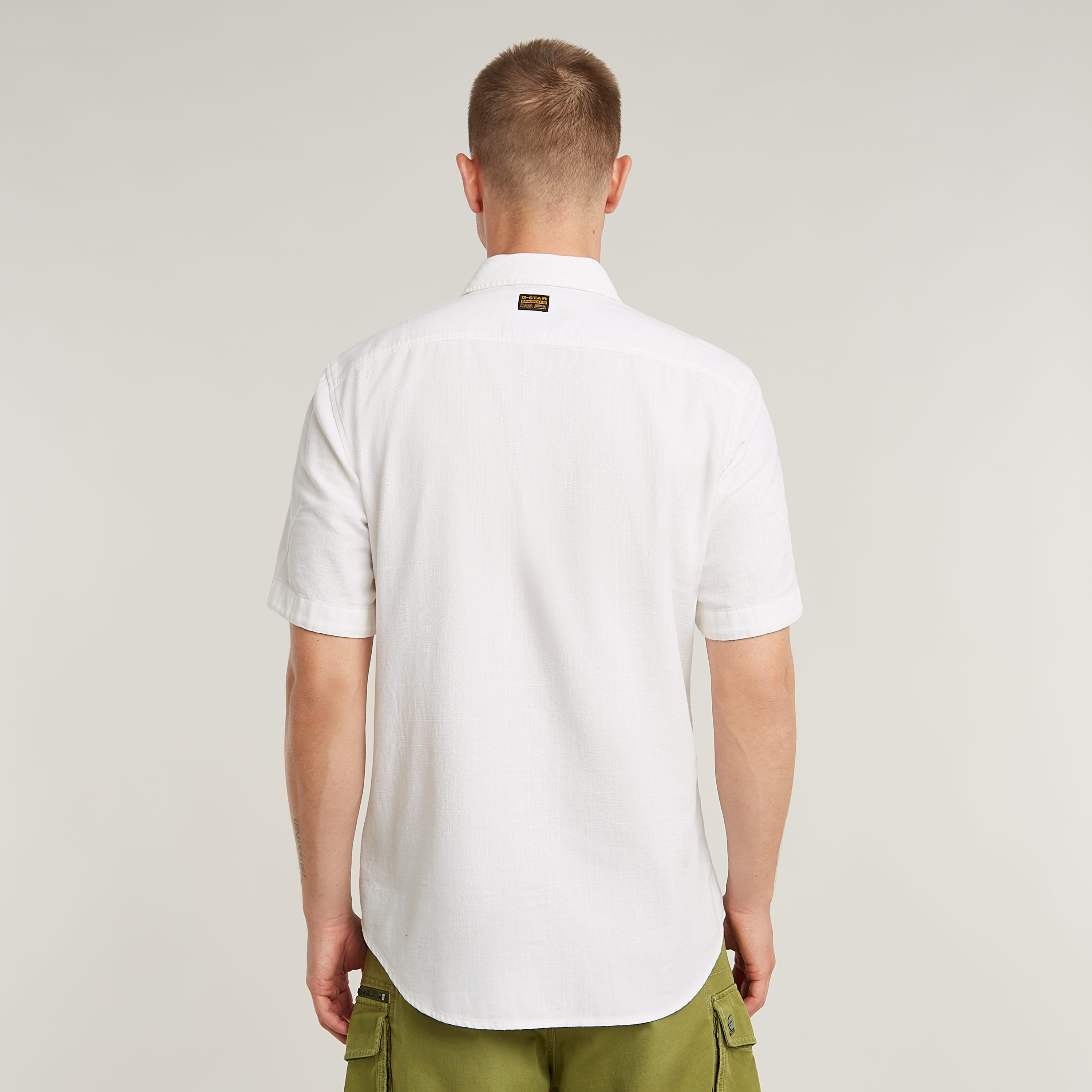 G-Star RAW Overhemd met korte mouwen Marine Slim Shirt met opgestikte zakken
