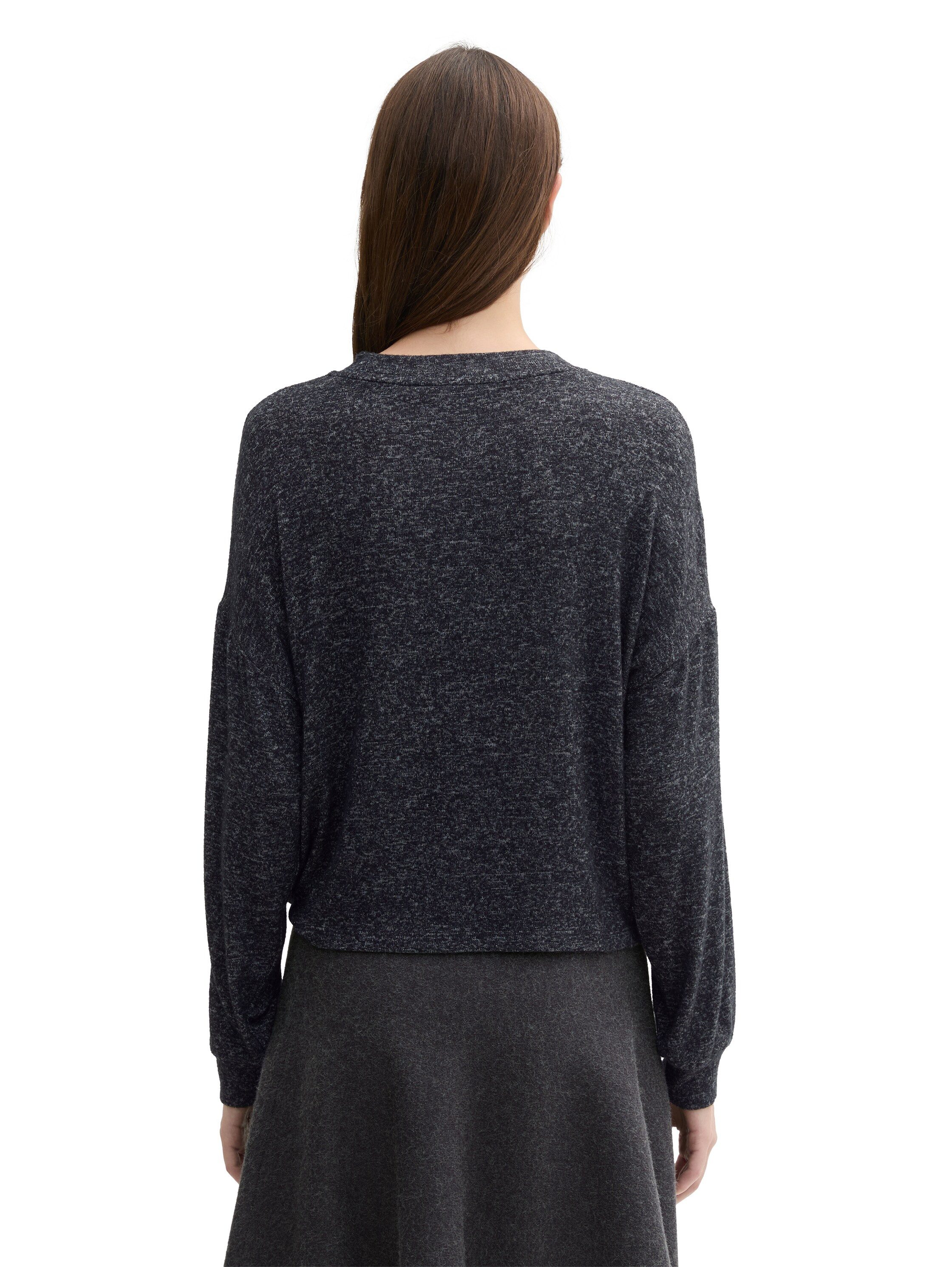Tom Tailor Denim Shirt met lange mouwen met knoopdetail opzij