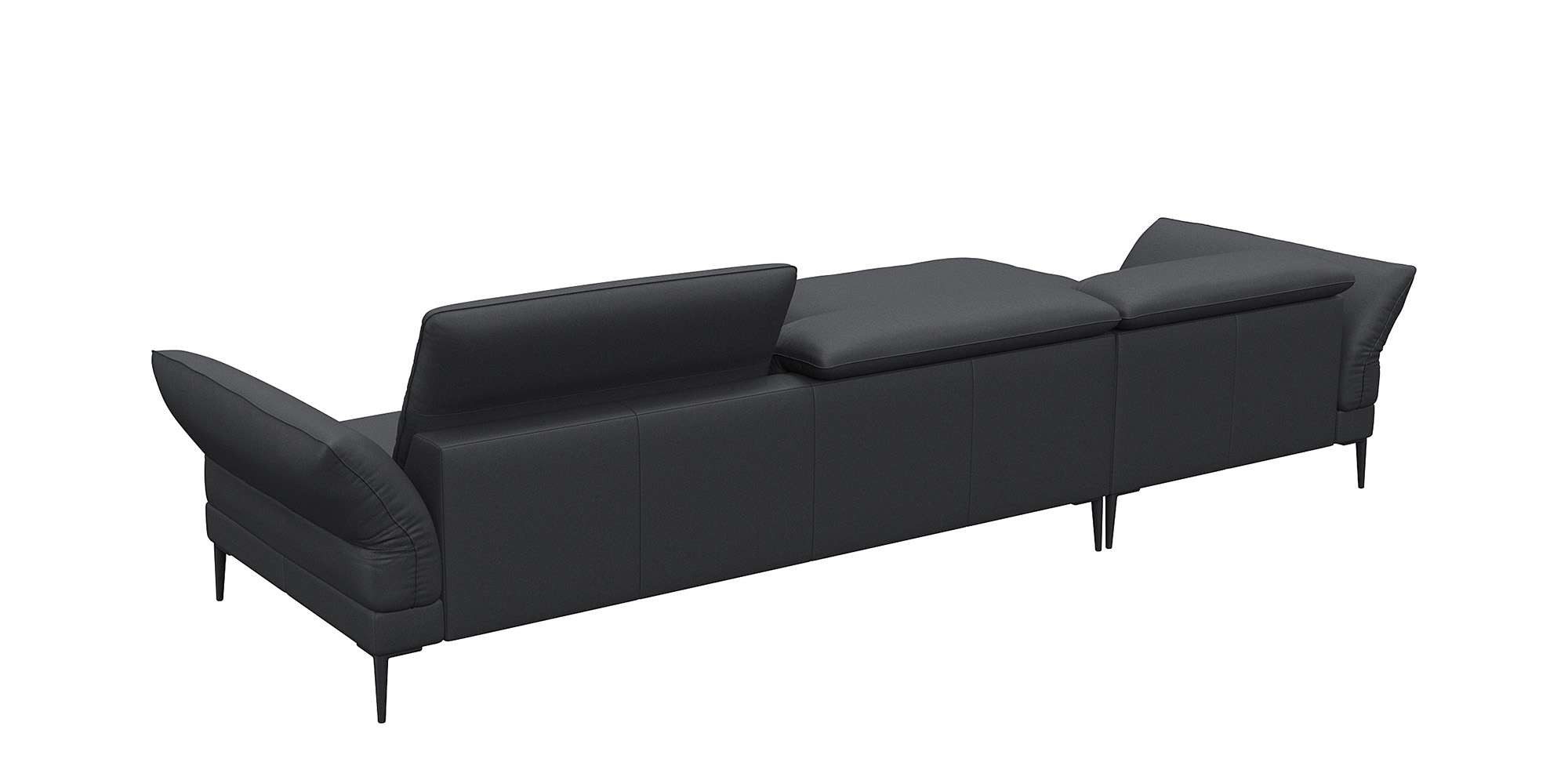 FLEXLUX Hoekbank Salino, functionele bank met recamiere, relaxbank, hoekbank Bank met arm- en hoofdeinde verstellingen, koudschuim & staalgolven