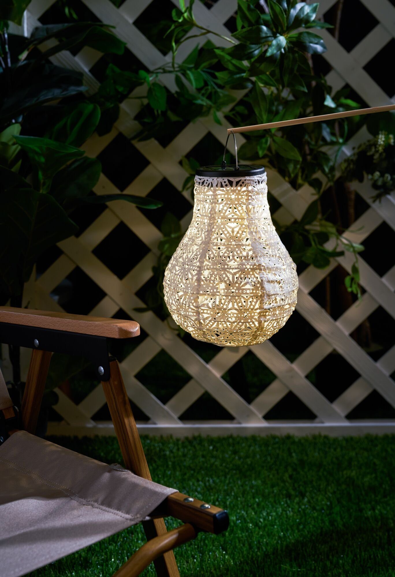 Pauleen Led-solarlamp Sunshine Blaze lampions solar wit Tyvek vlies