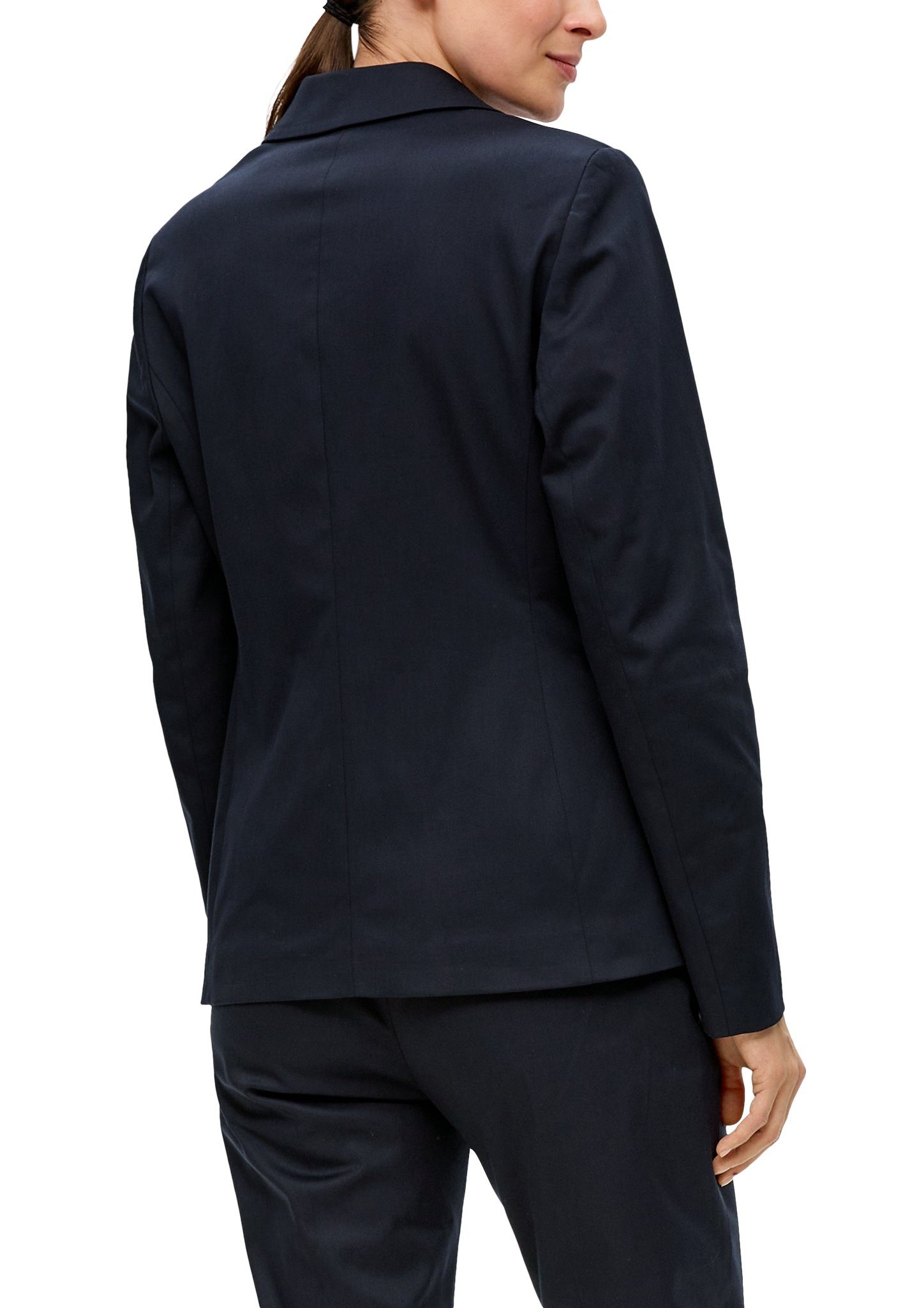 s.oliver black label jasje met stretch blauw