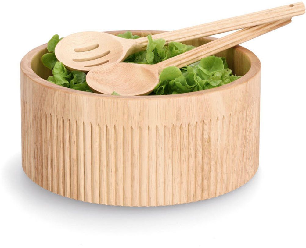 Zeller Present Schaal Groefpatroon, bamboe, Ø 27 cm (1-delig)