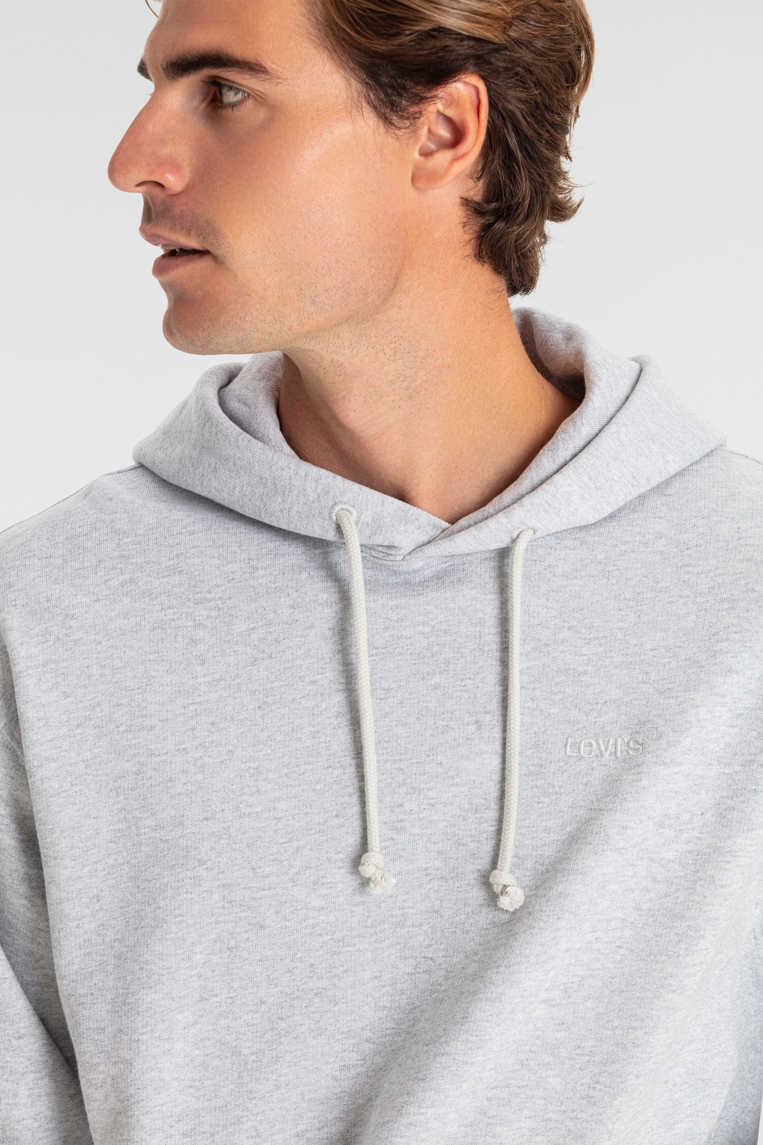 Levi's Hoodie THE AUTHENTIC HOODIE met kleine ton-sur-ton logo-borduursel op de borst