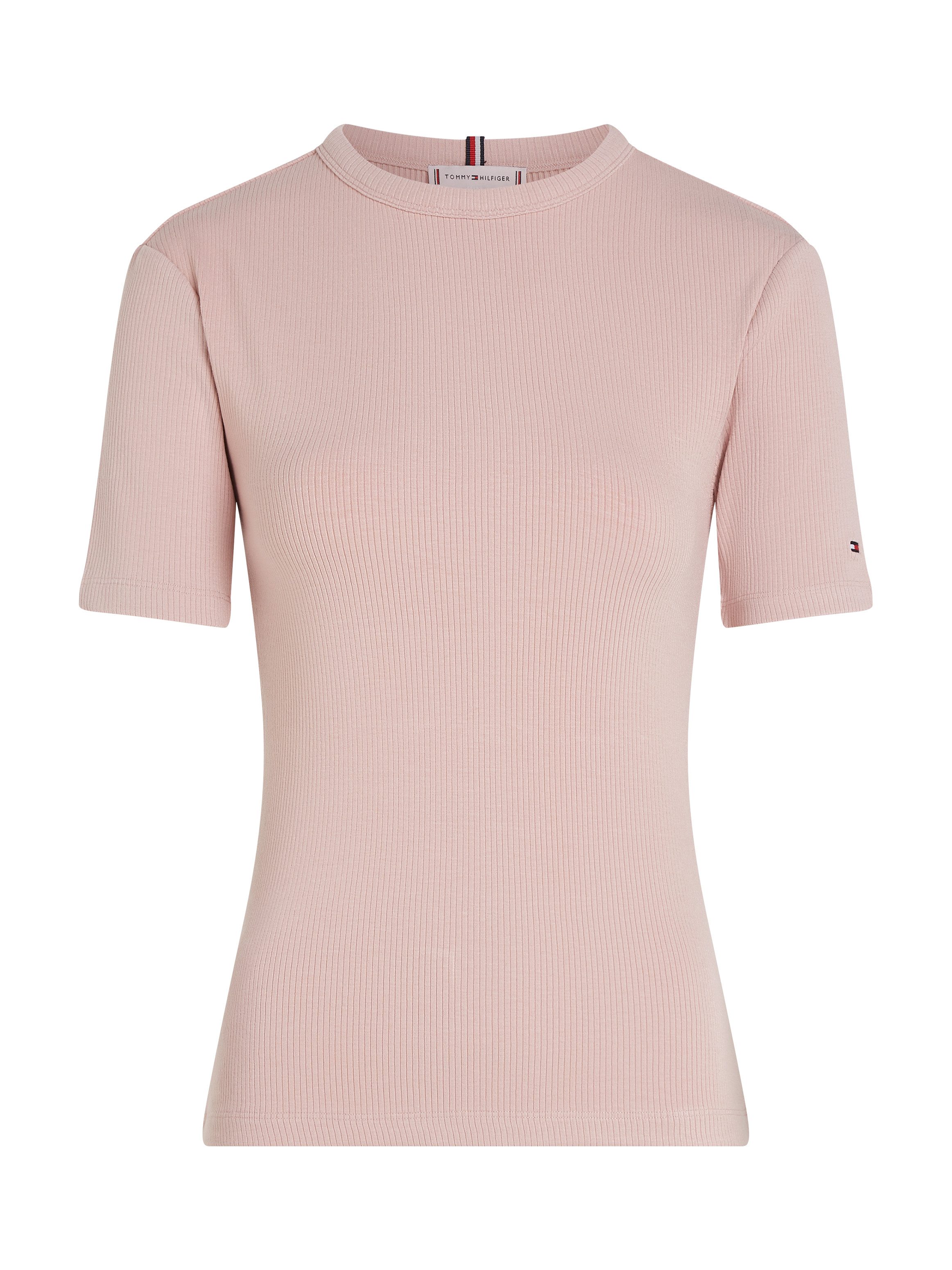 Tommy Hilfiger Shirt met korte mouwen 5X2 RIB C-NK SS met ronde hals, korte mouwen