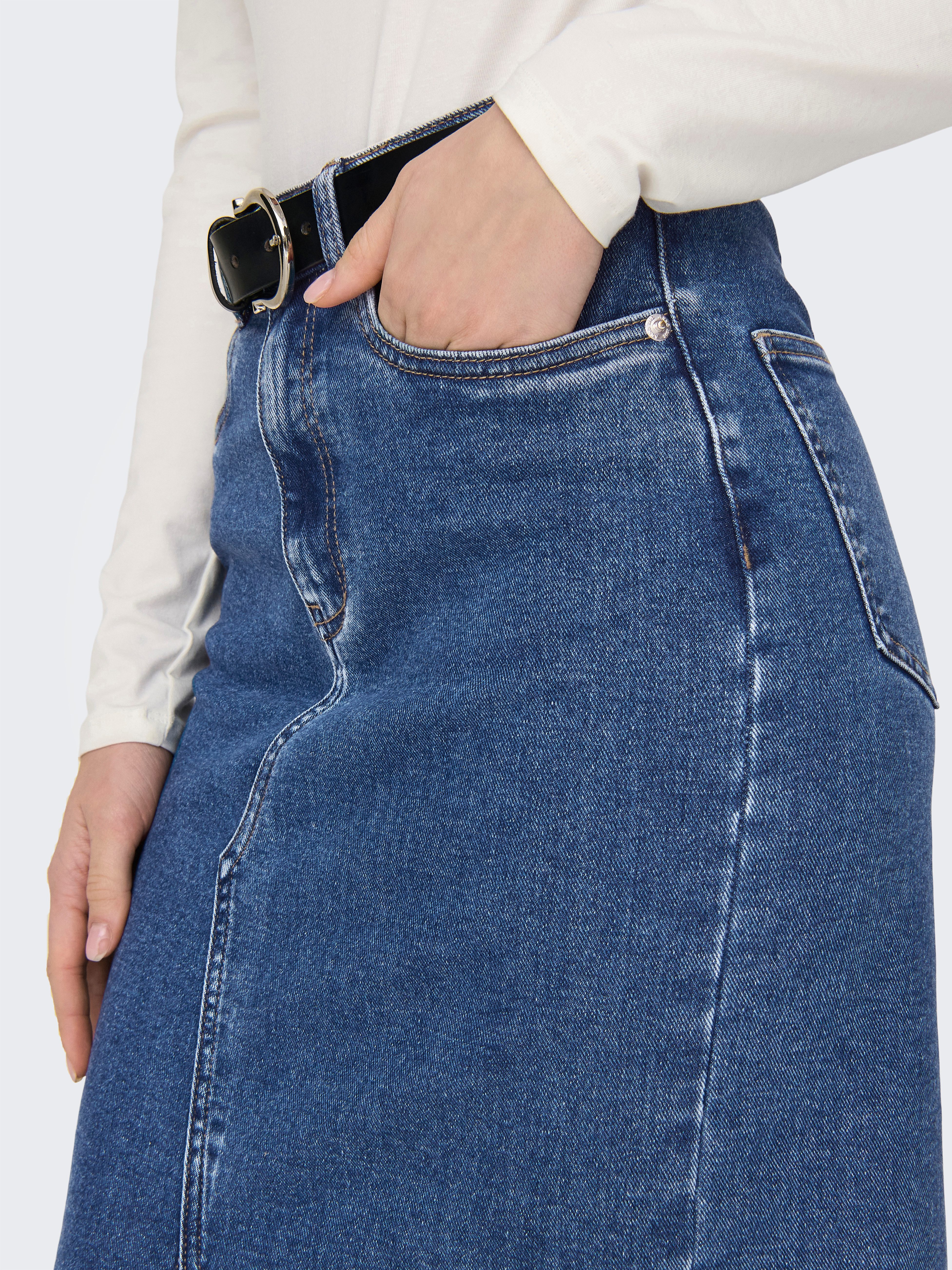 Only Jeans rok ONLSIRI FRONT SLIT SKIRT DNM GUA NOOS