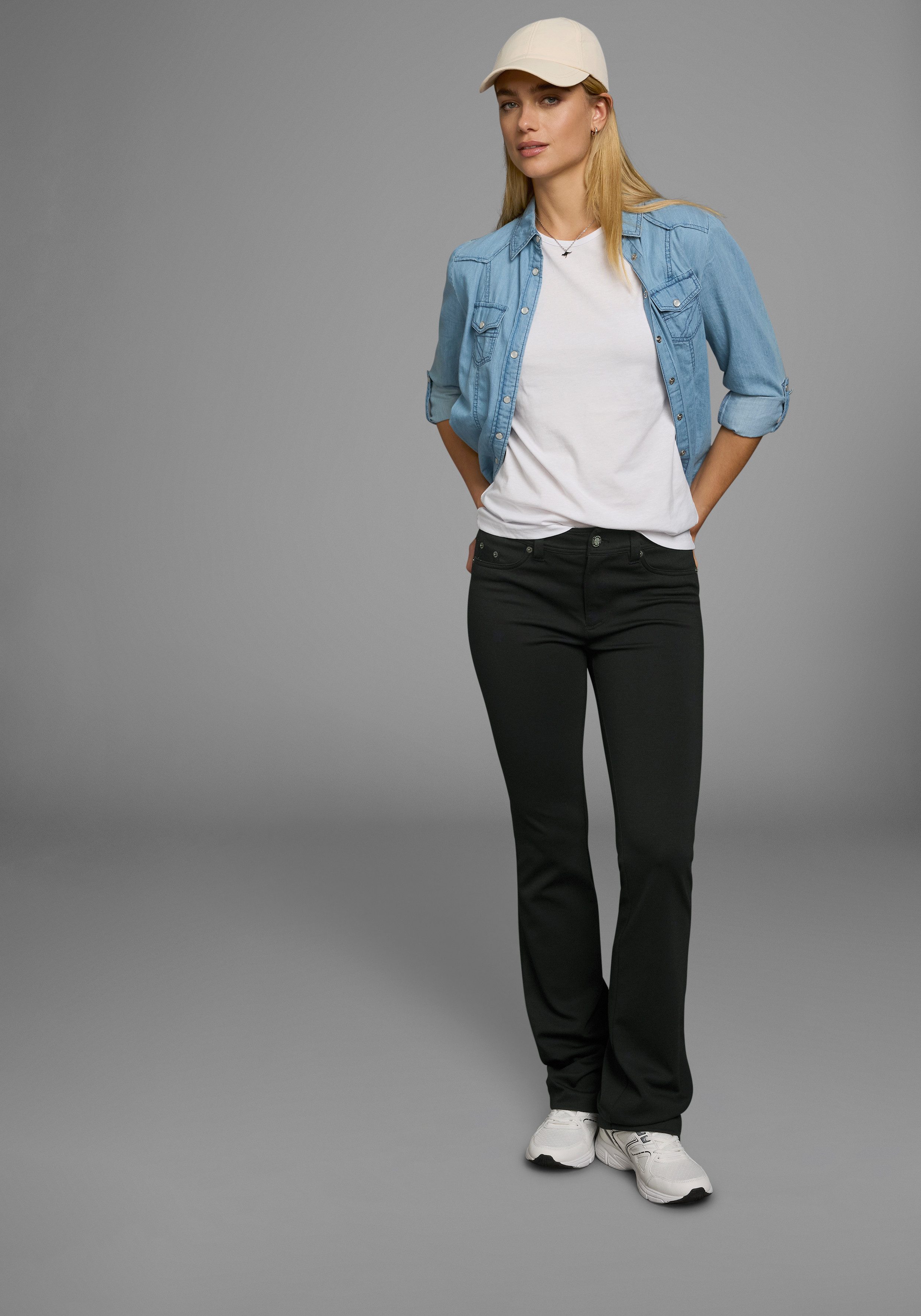 Laura Scott Bootcutbroek in jerseykwaliteit