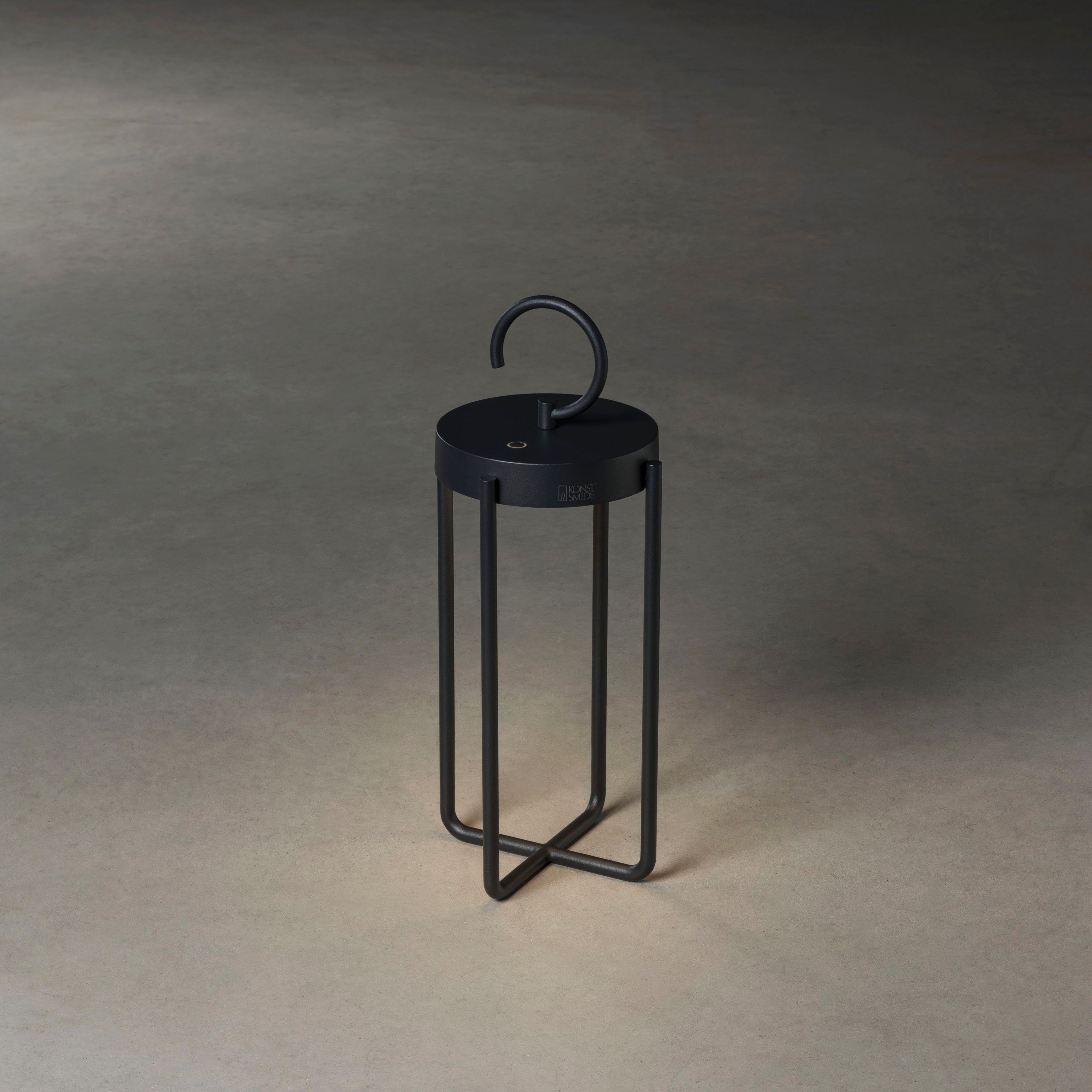 KONSTSMIDE Led lantaarn Manorola Manorola LED USB-lantaarn klein zwart, dimbaar 2700K/3000K (2 stuks)