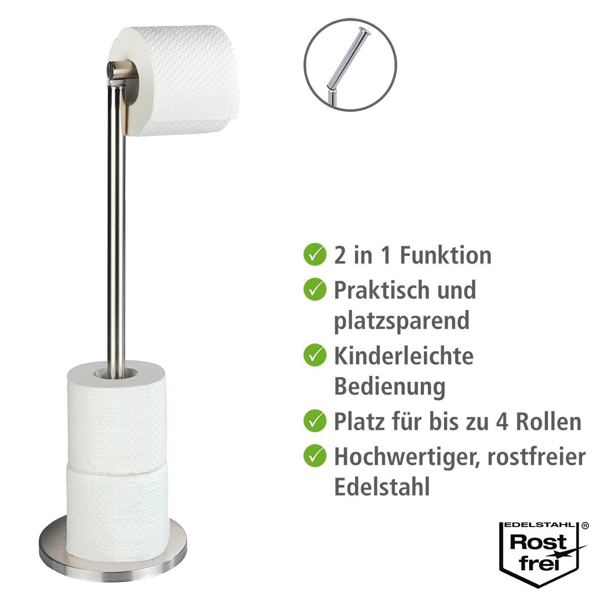 WENKO Toiletrolhouder staand