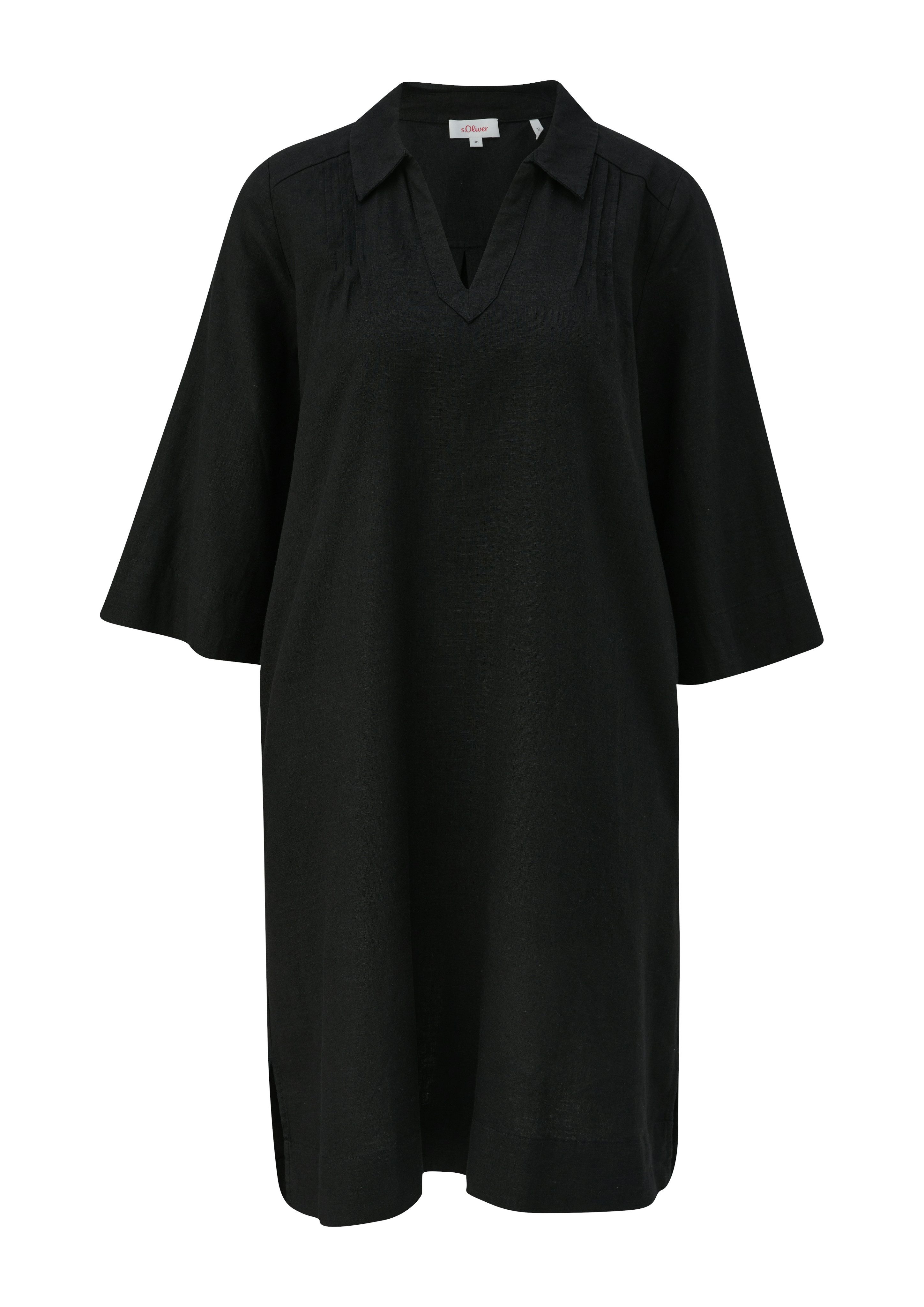 s.Oliver Midi-jurk met 3/4-mouwen en v-hals