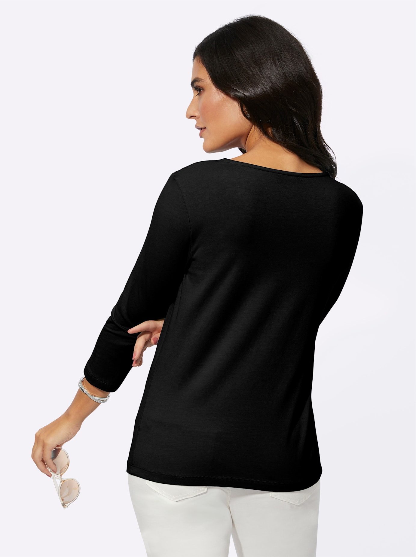 Creation L Shirt met 3 4 mouwen Modal-mix-shirt (1-delig)