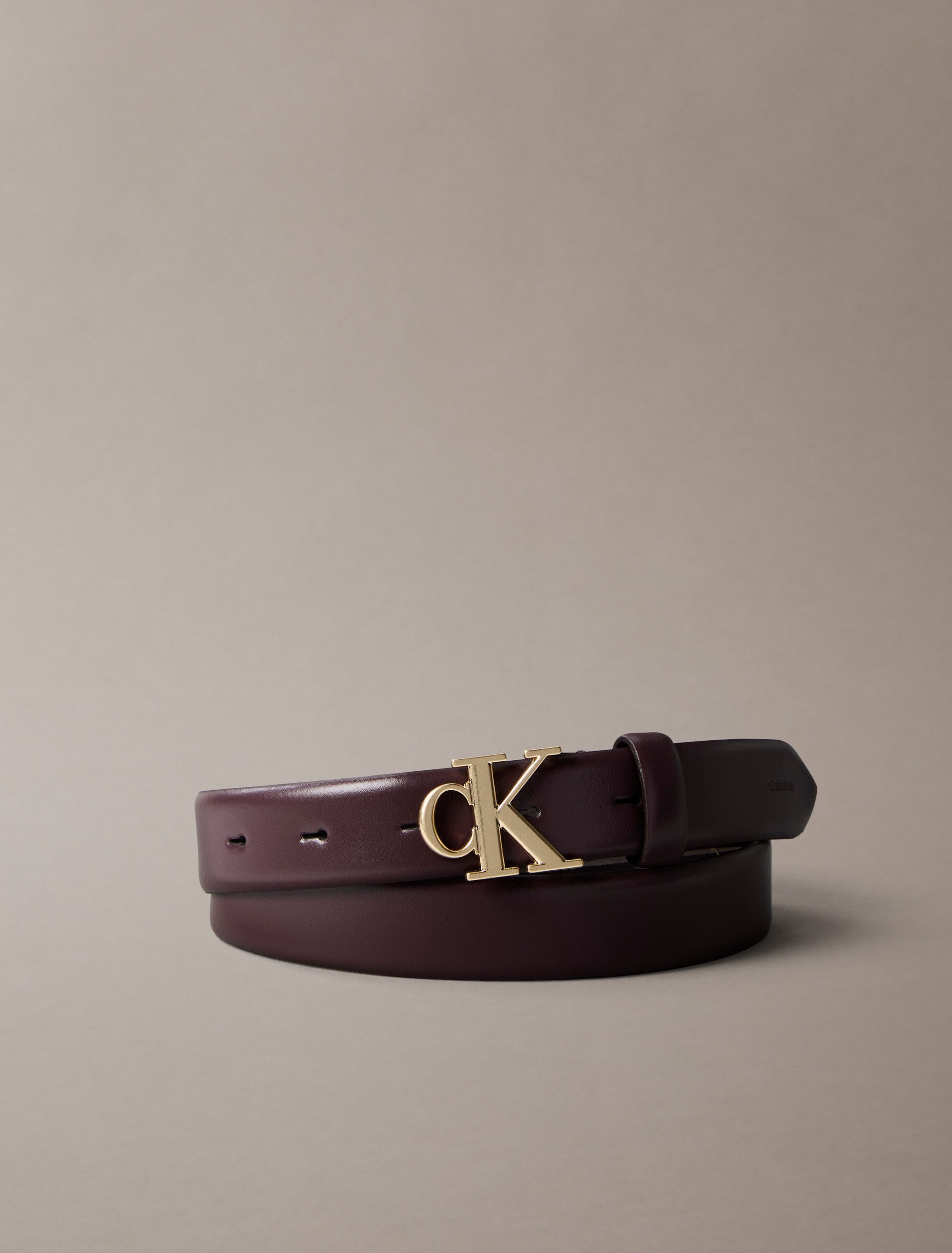 Calvin Klein Leren riem CK BUCKLE 30MM FIXED BELT