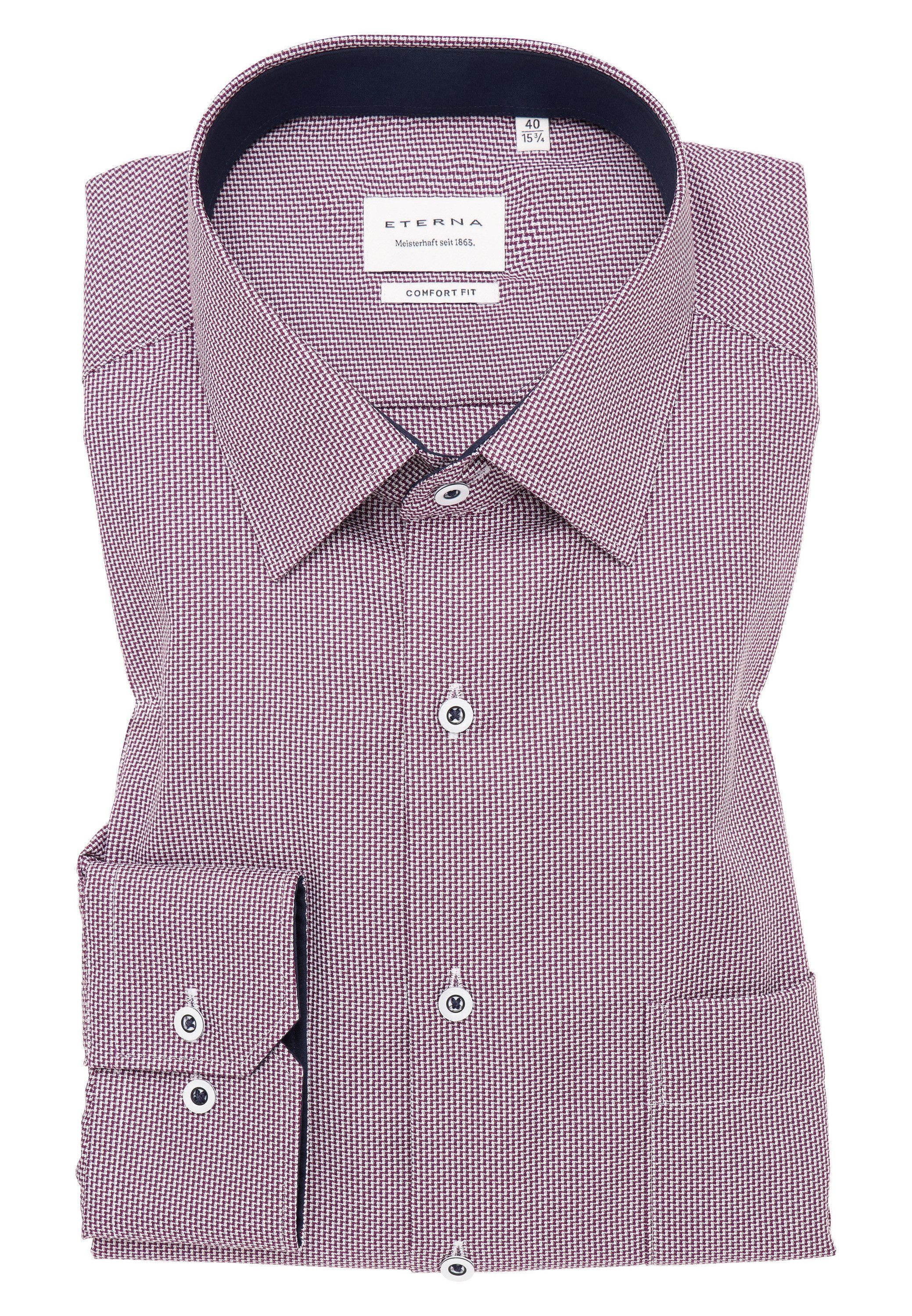Eterna Overhemd met lange mouwen Comfort fit NON IRON (strijkvrij)
