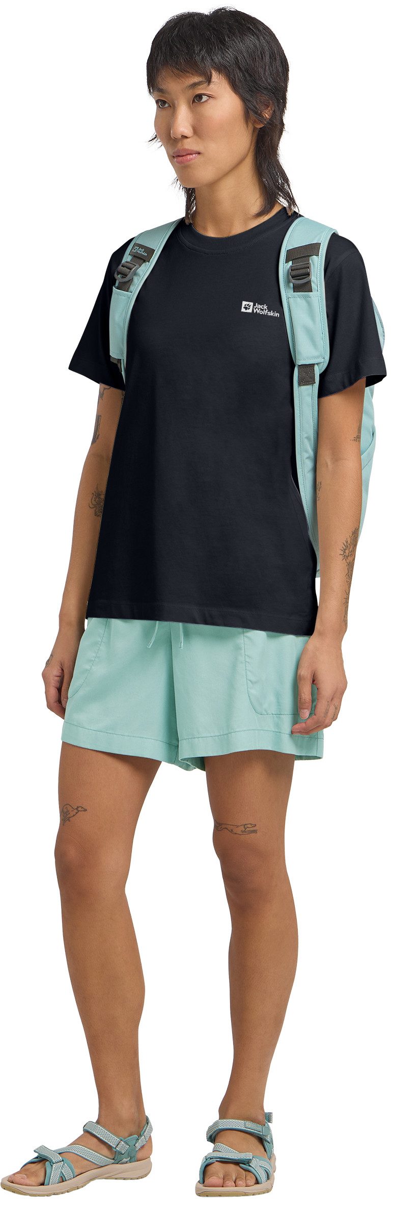 Jack Wolfskin T-shirt ESSENTIAL T W zacht, klassiek t-shirt van ademende bio-katoen